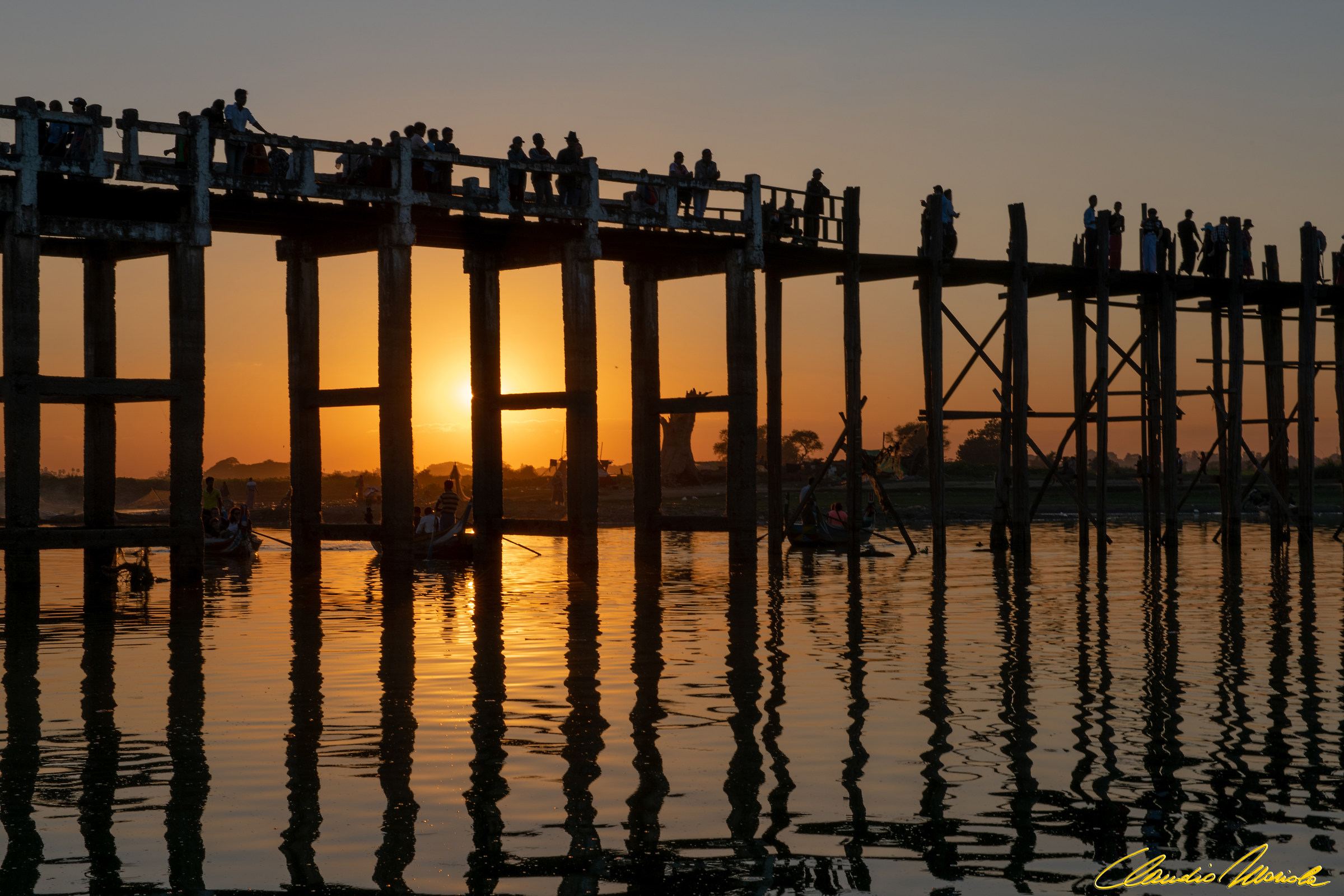 Sunset on U Bein Bridge 1