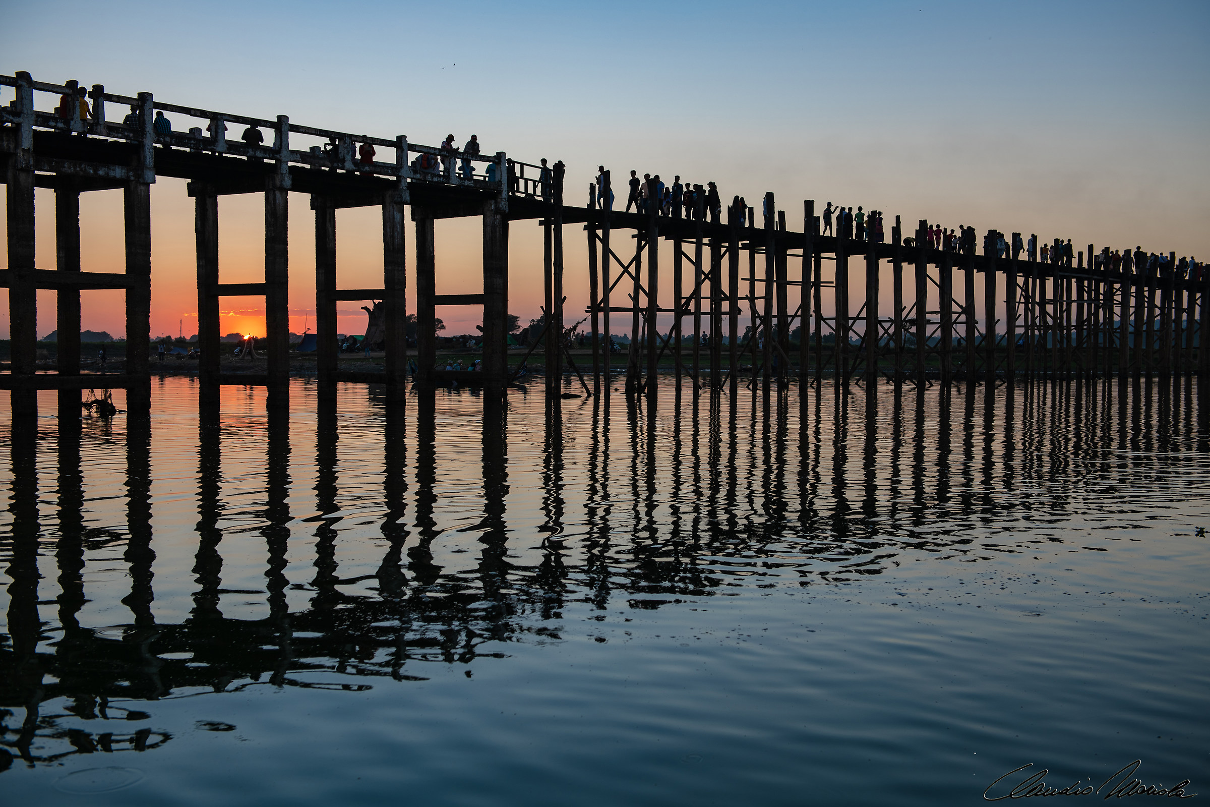 Sunset on U Bein Bridge 2
