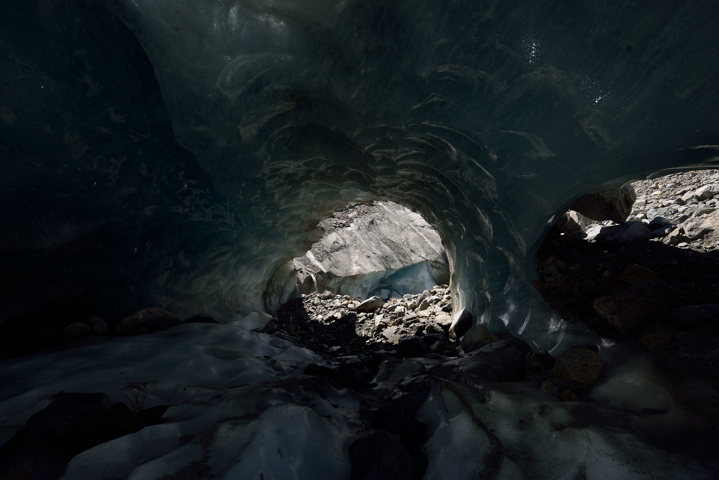 Inside the Bernina Glacier