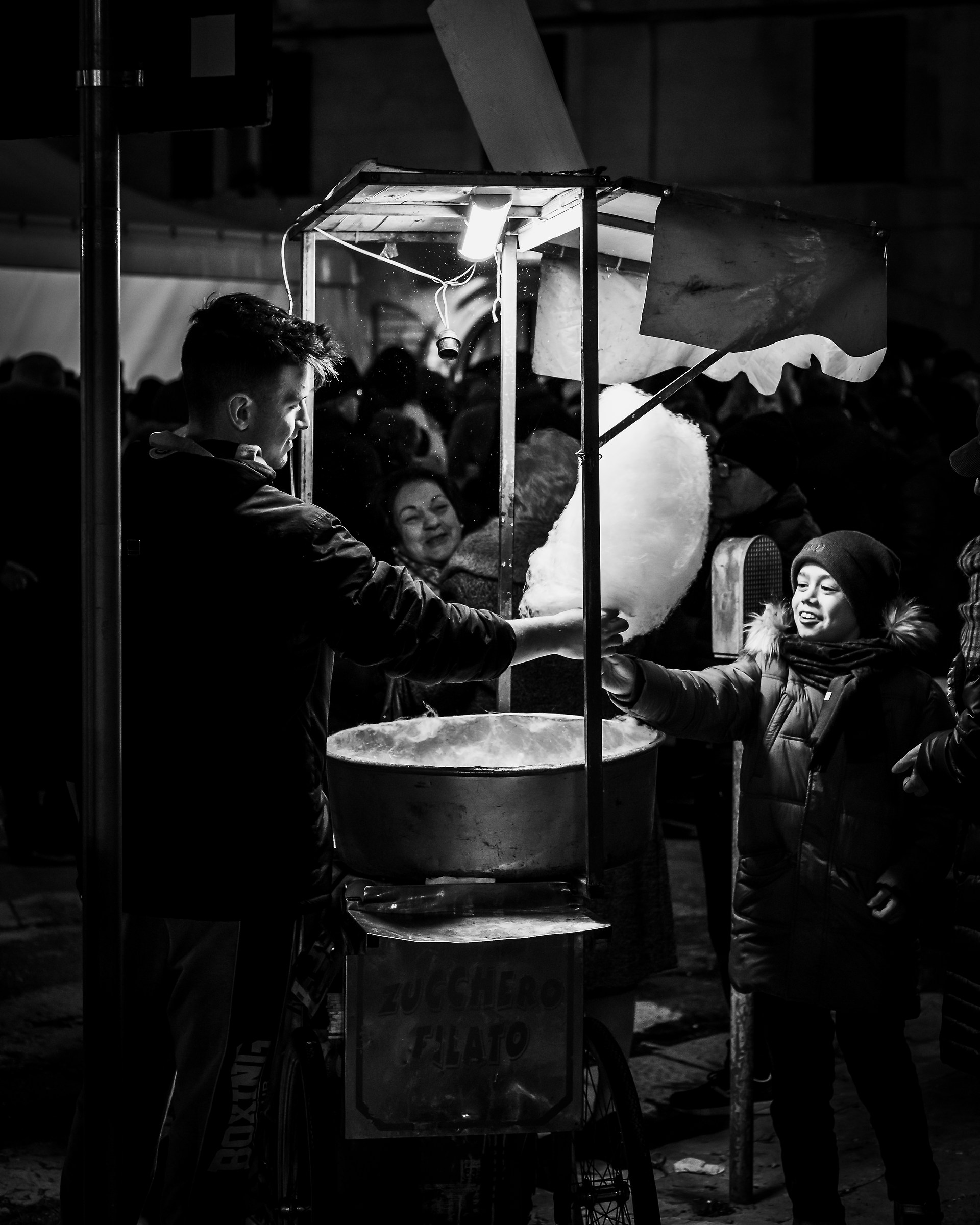 Il bambino e lo zucchero filato...