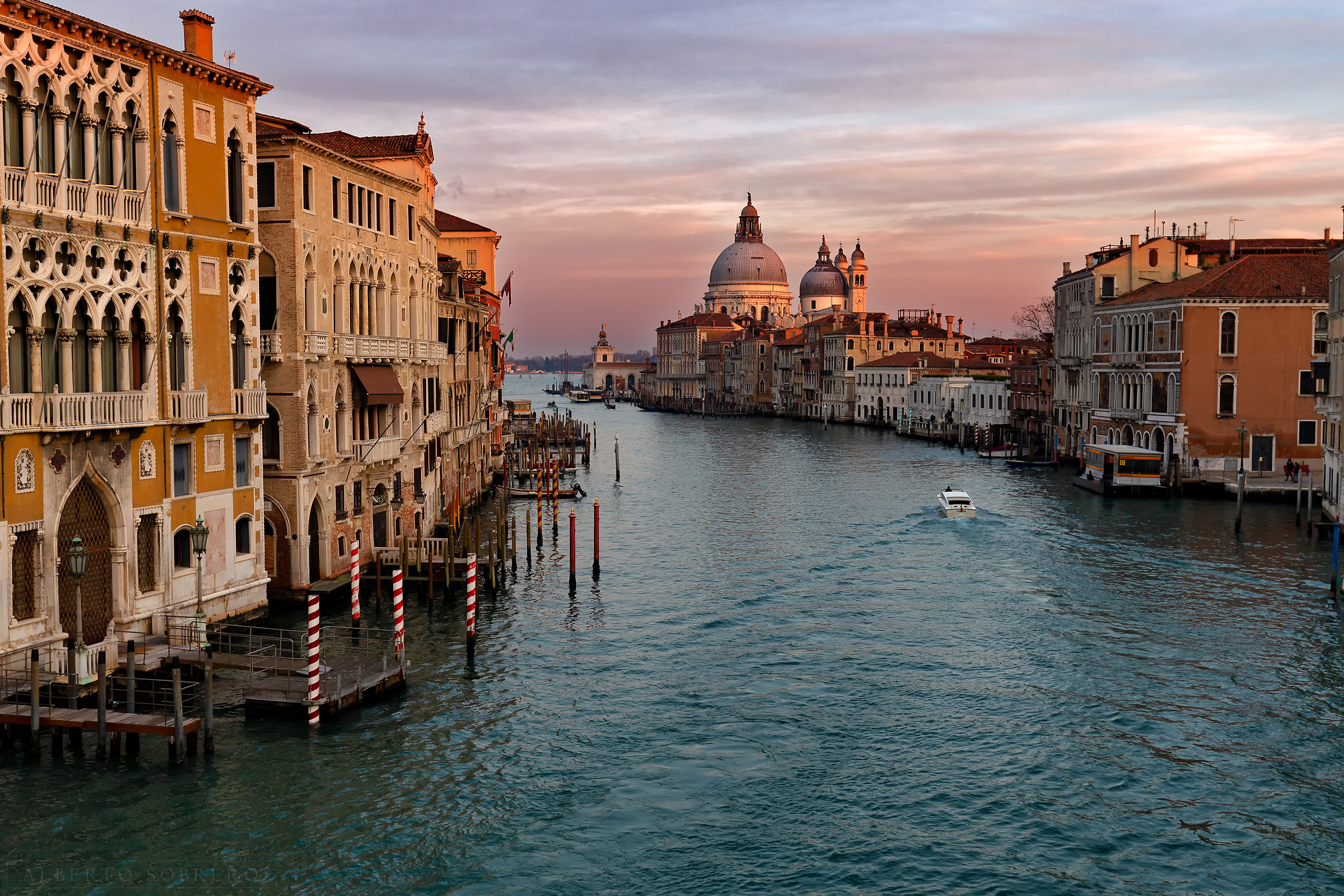 Un classico tramonto a Venezia