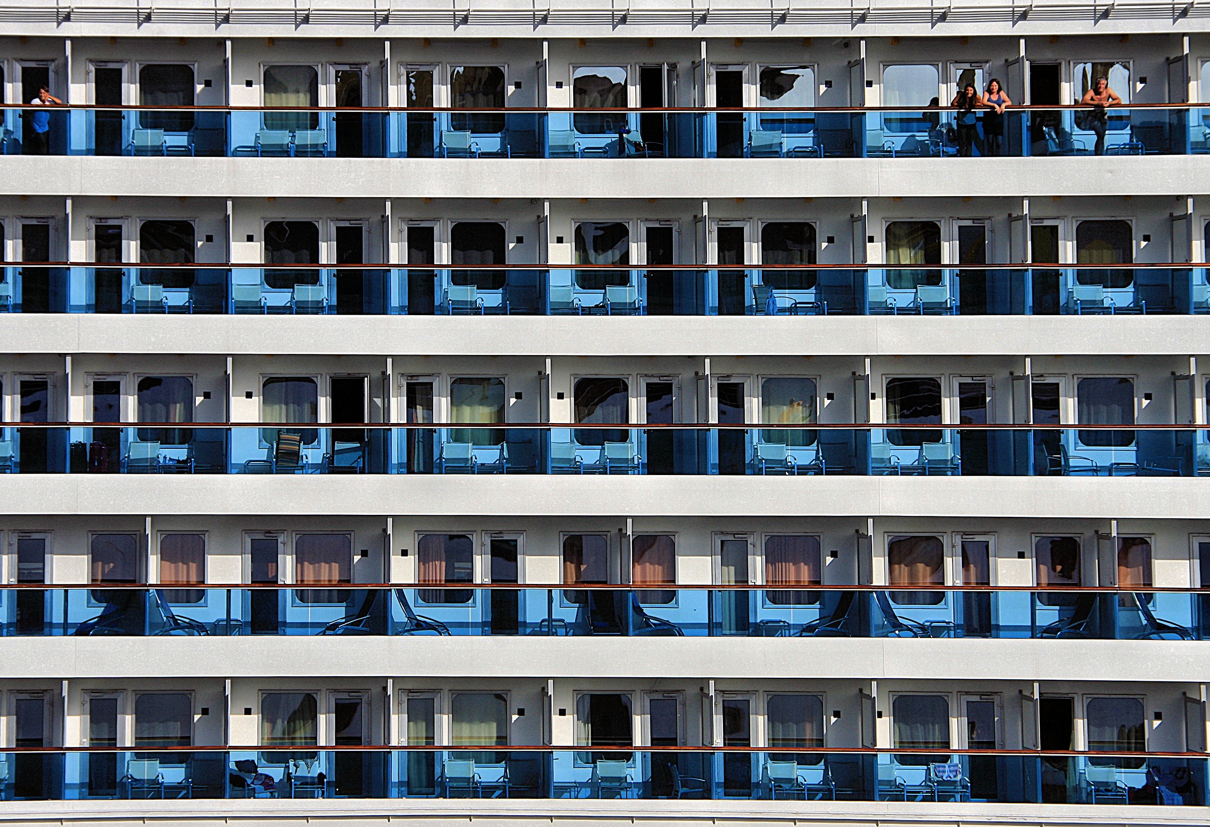 Cruise ship in the port of Barcelona