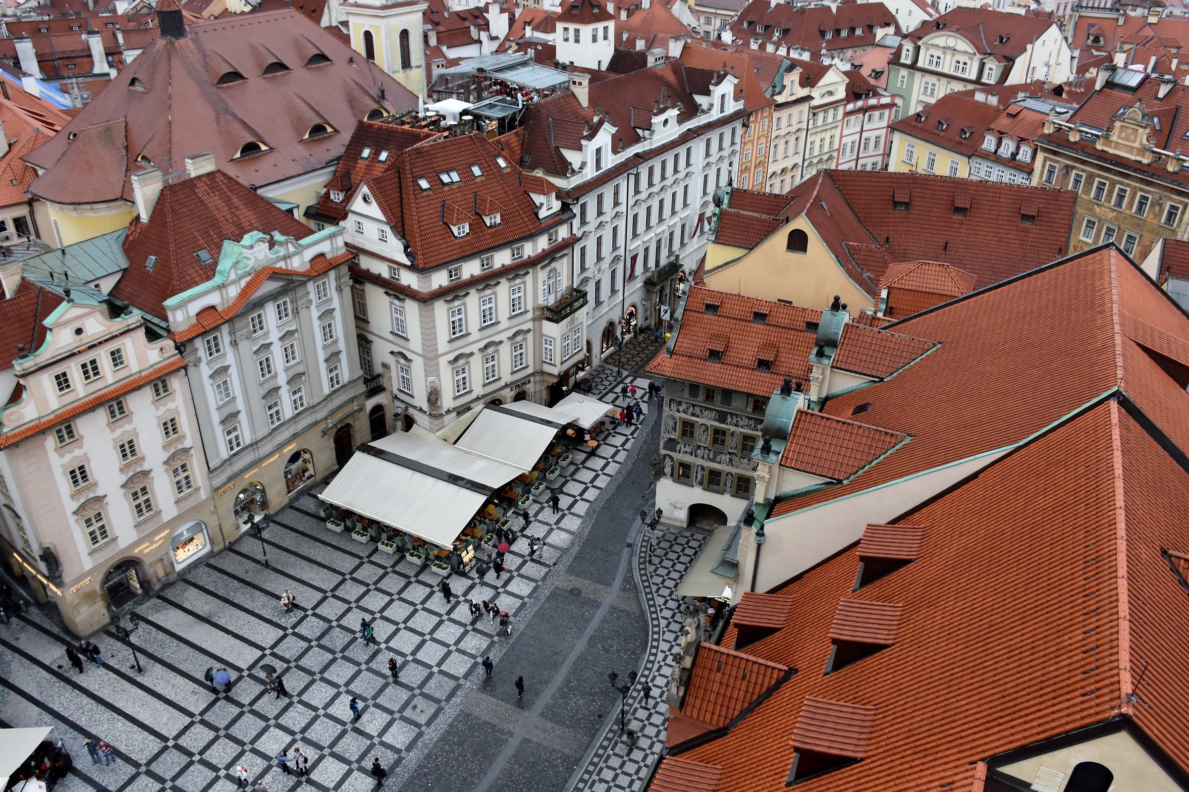 Prague roofs