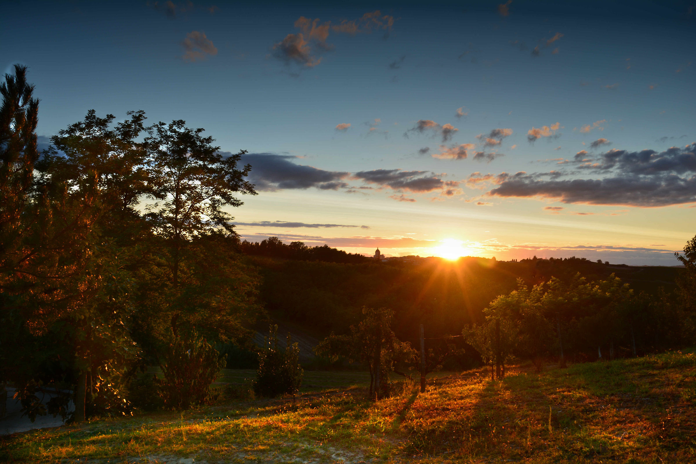 Tramonto settembrino nell'astigiano