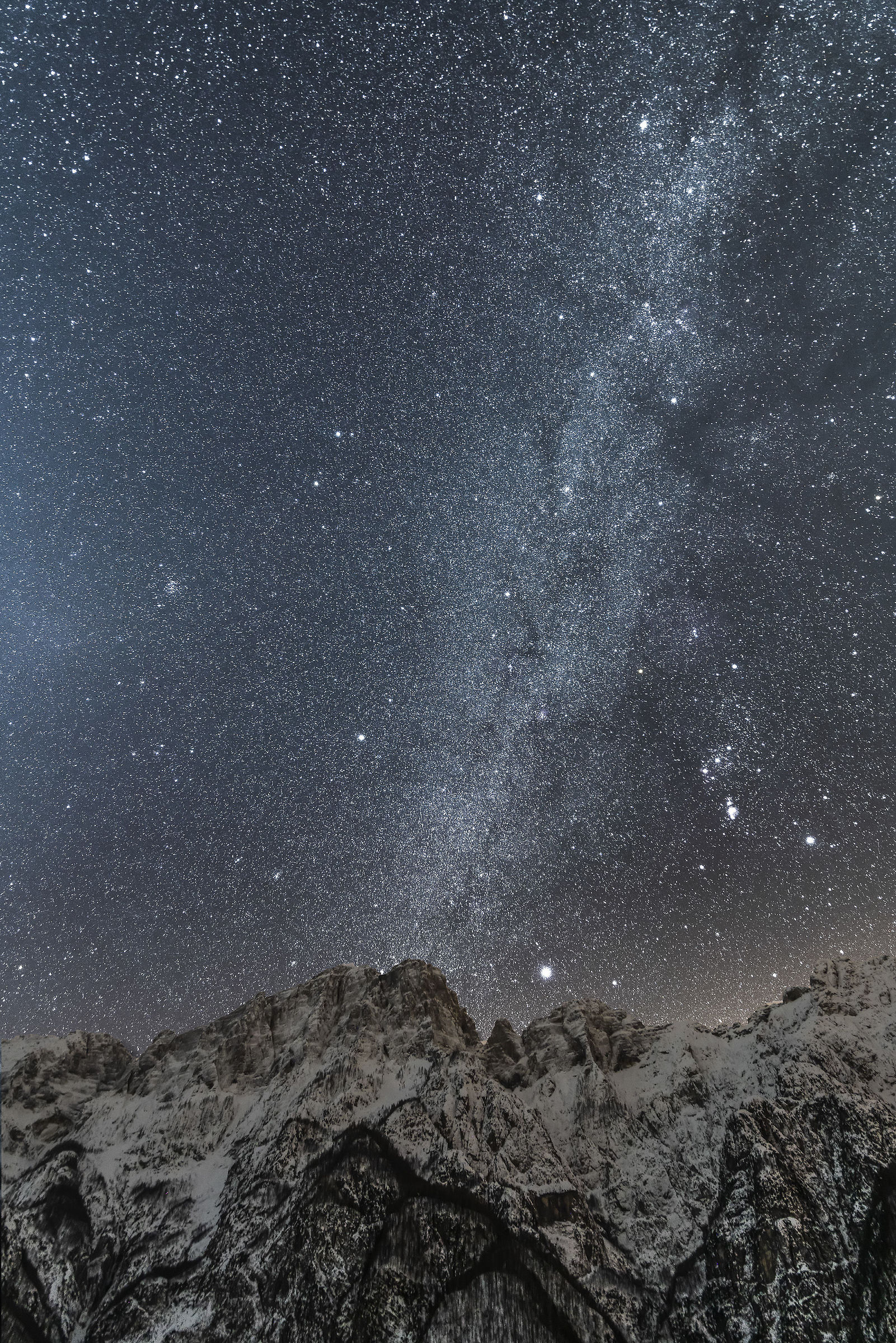Julian Alps (Cimone) and Milky Way