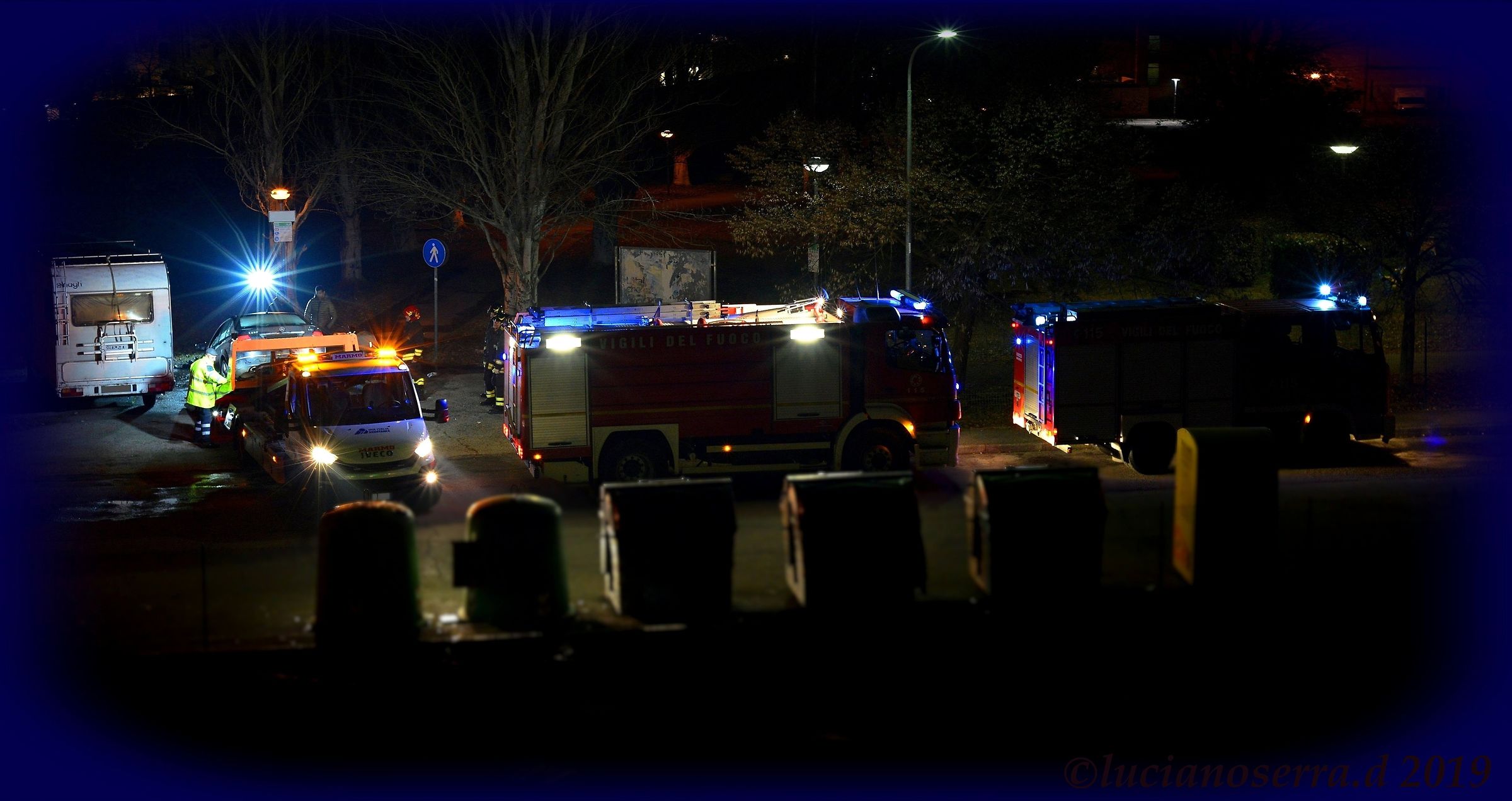 Recovery car gone on fire