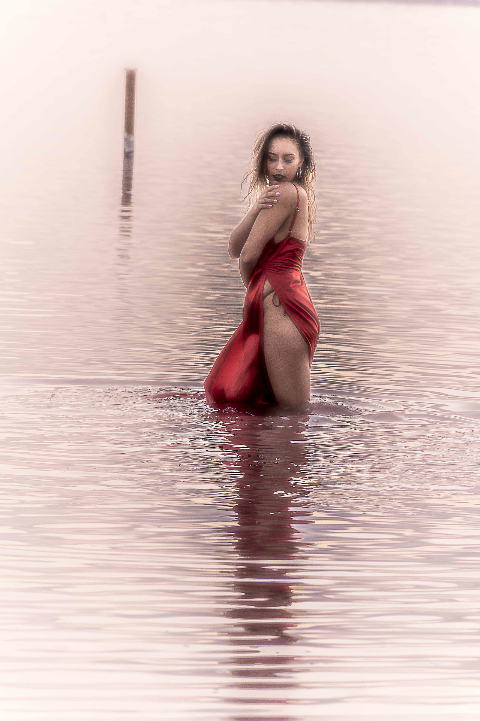 Salina rosa di Torrevieja - Spagna - Modella