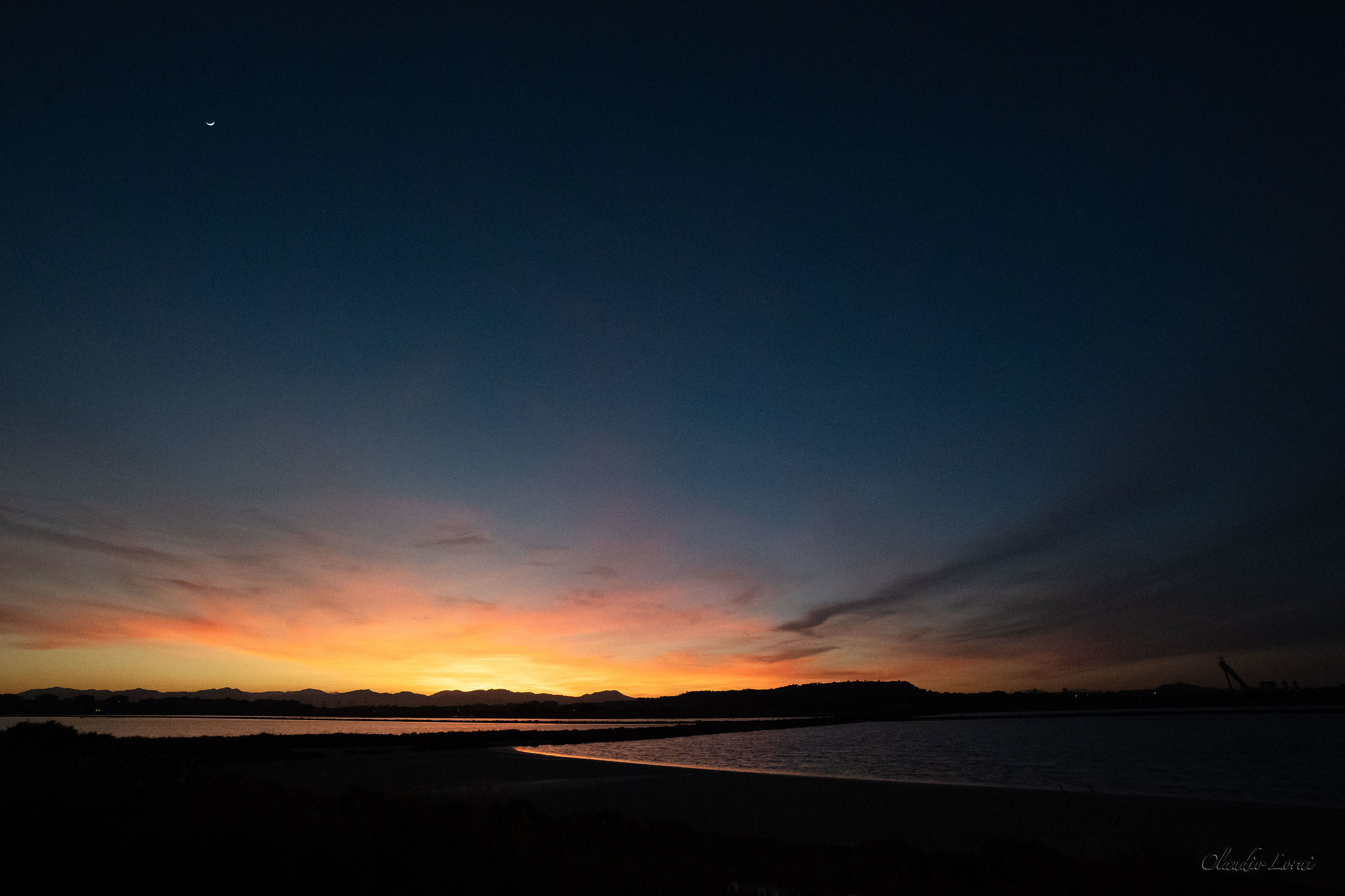 Tramonto al parco di molentargius