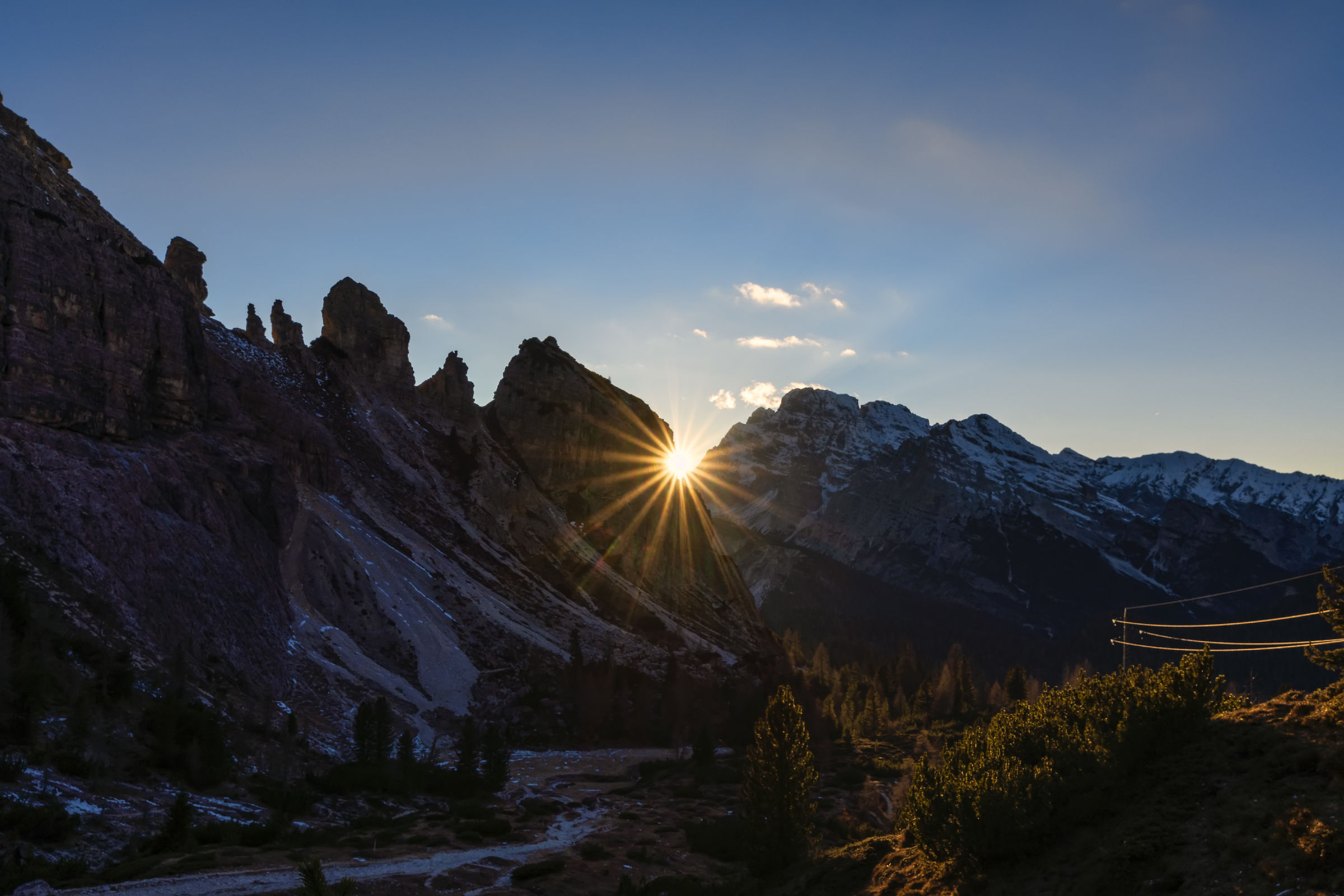 Last sun in the Dolomites
