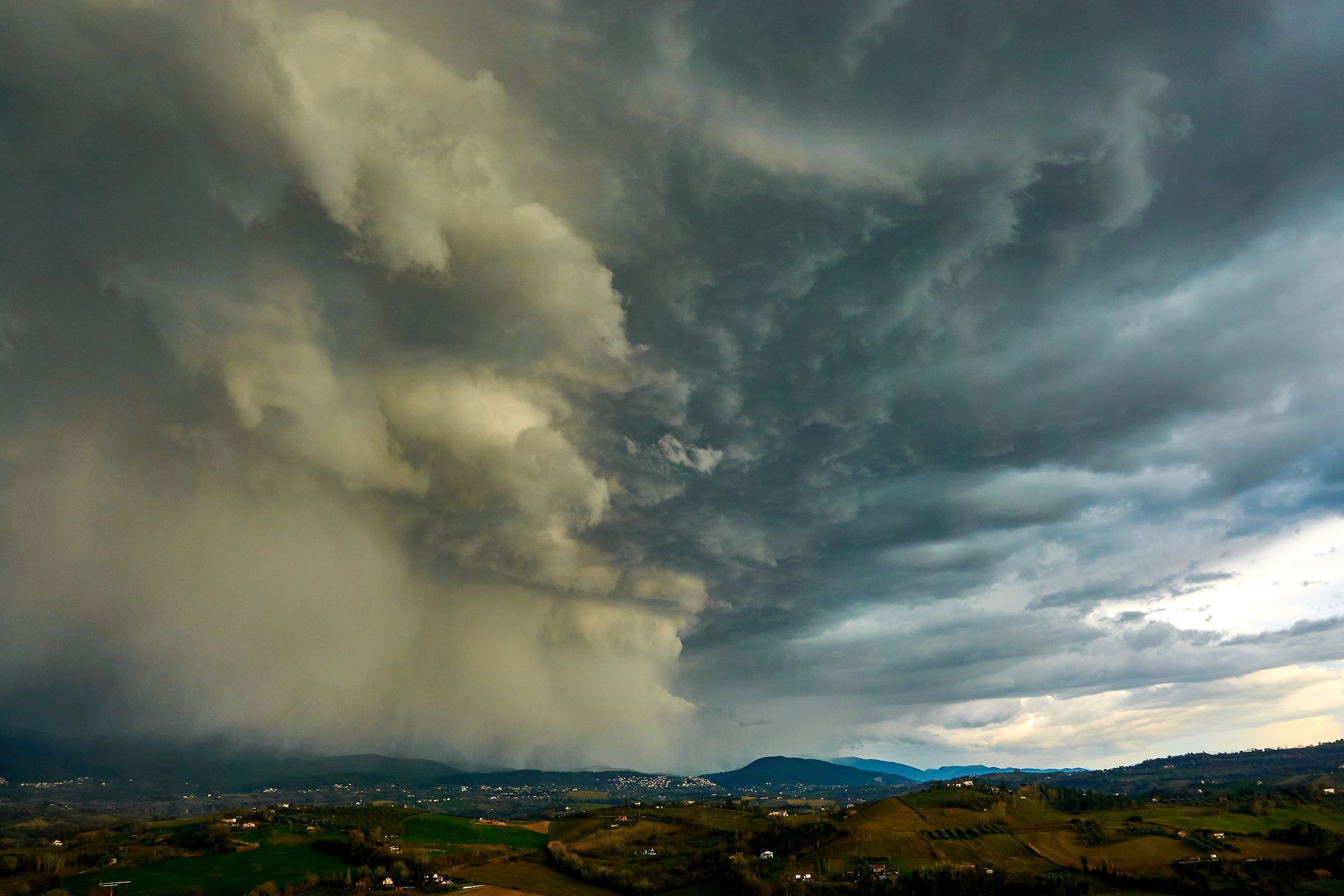 The arrival of cold air