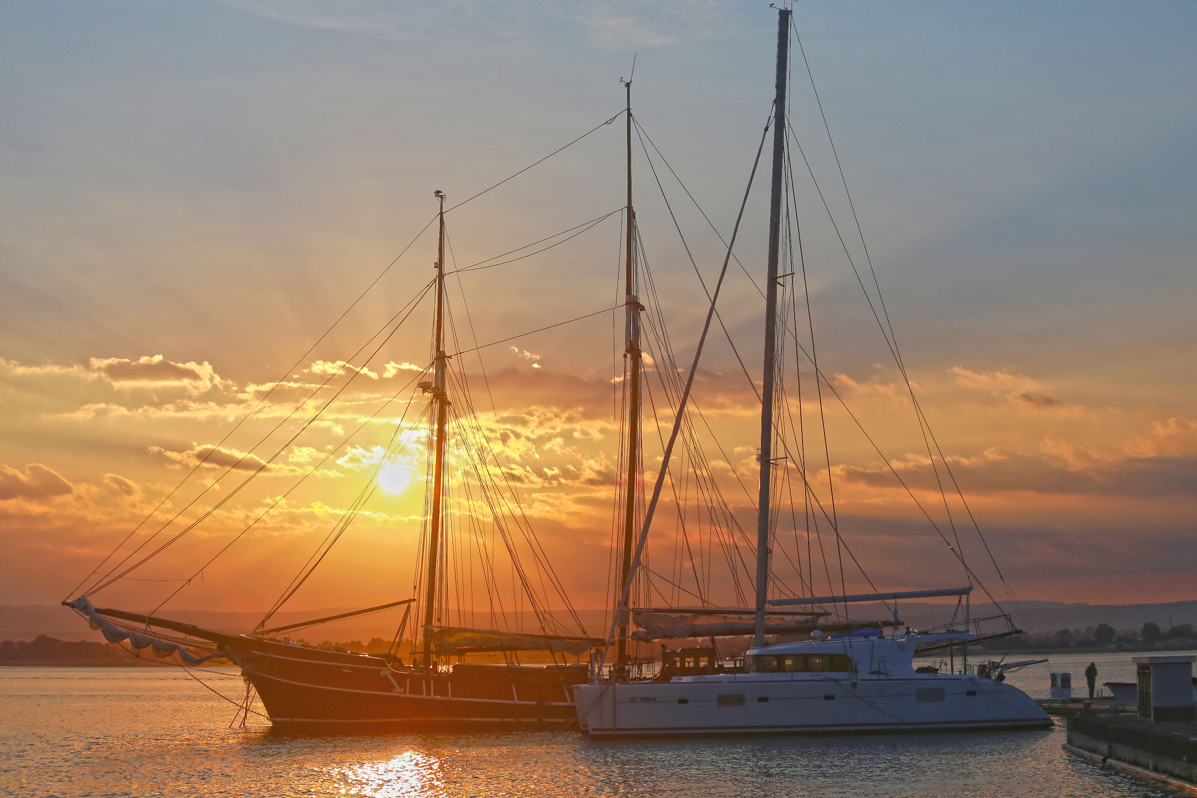 Sailing Ship at sunset