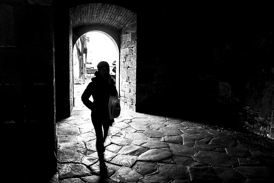 backlighting in Bergamo (Upper town)