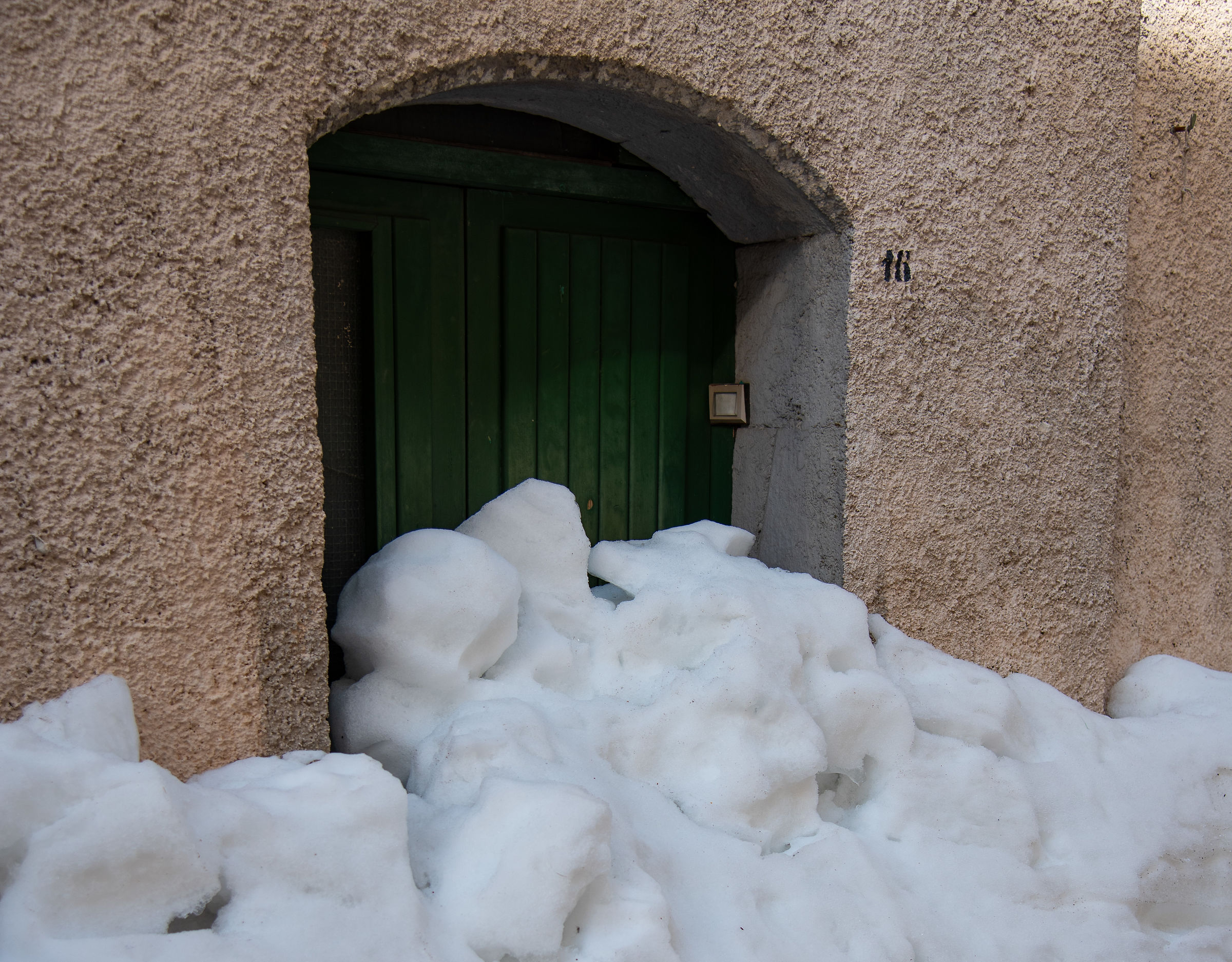 Buried in the house!