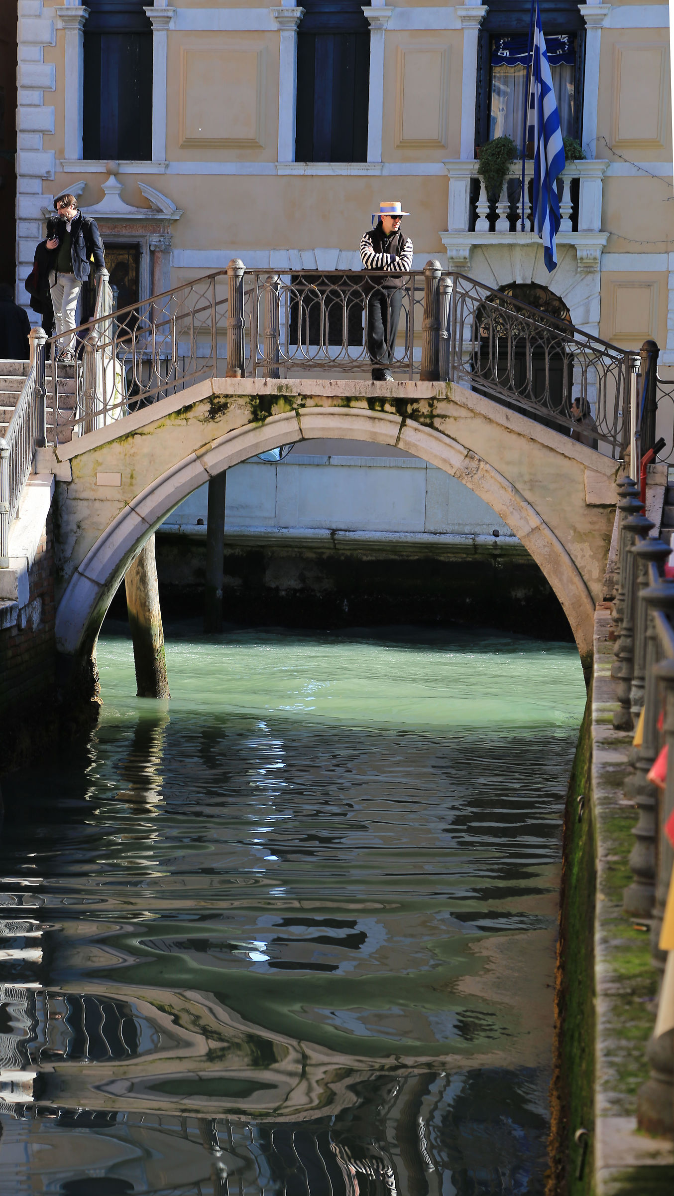 Gondoliere on Bridge