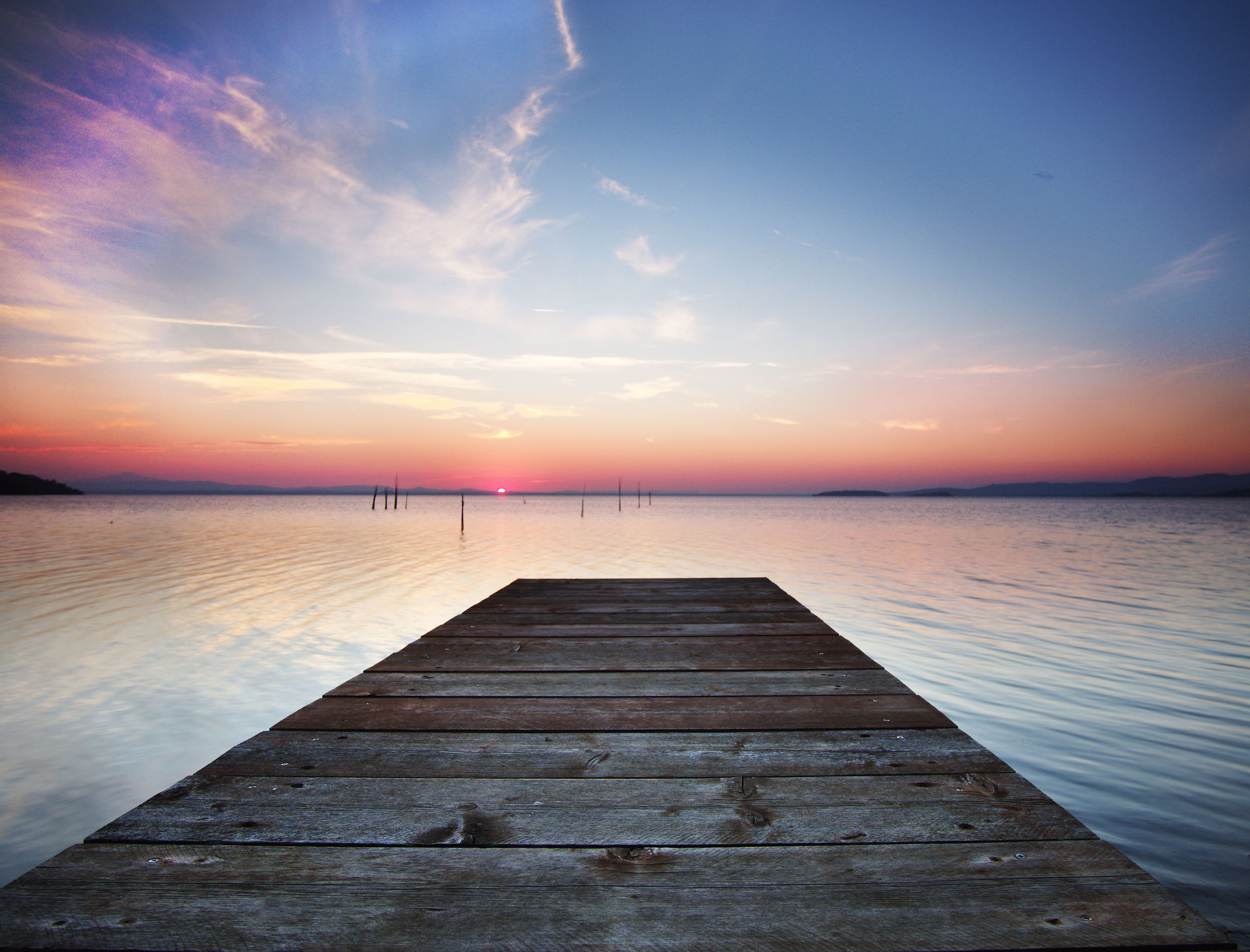 Trasimeno dal pontile di Torricella