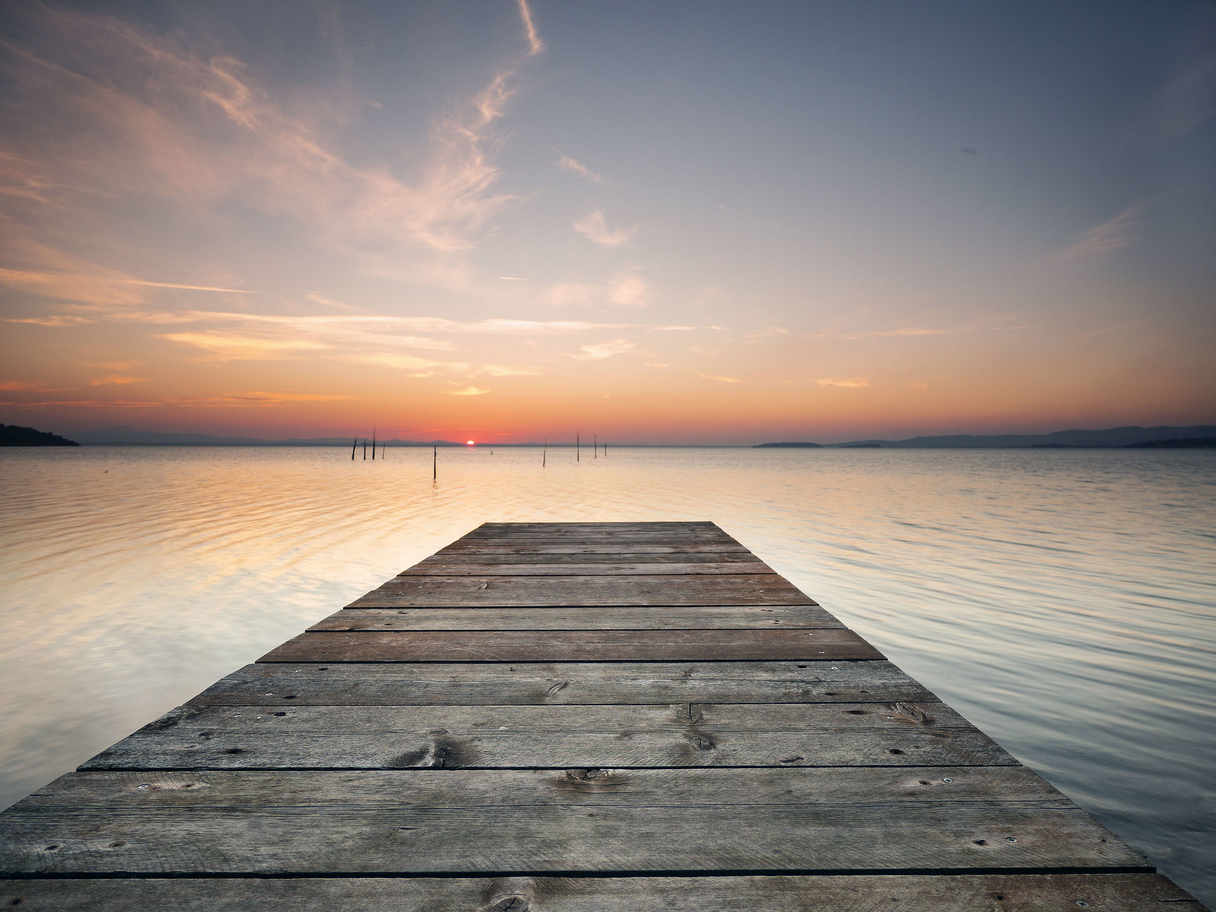 Trasimeno dal pontile di Torricella