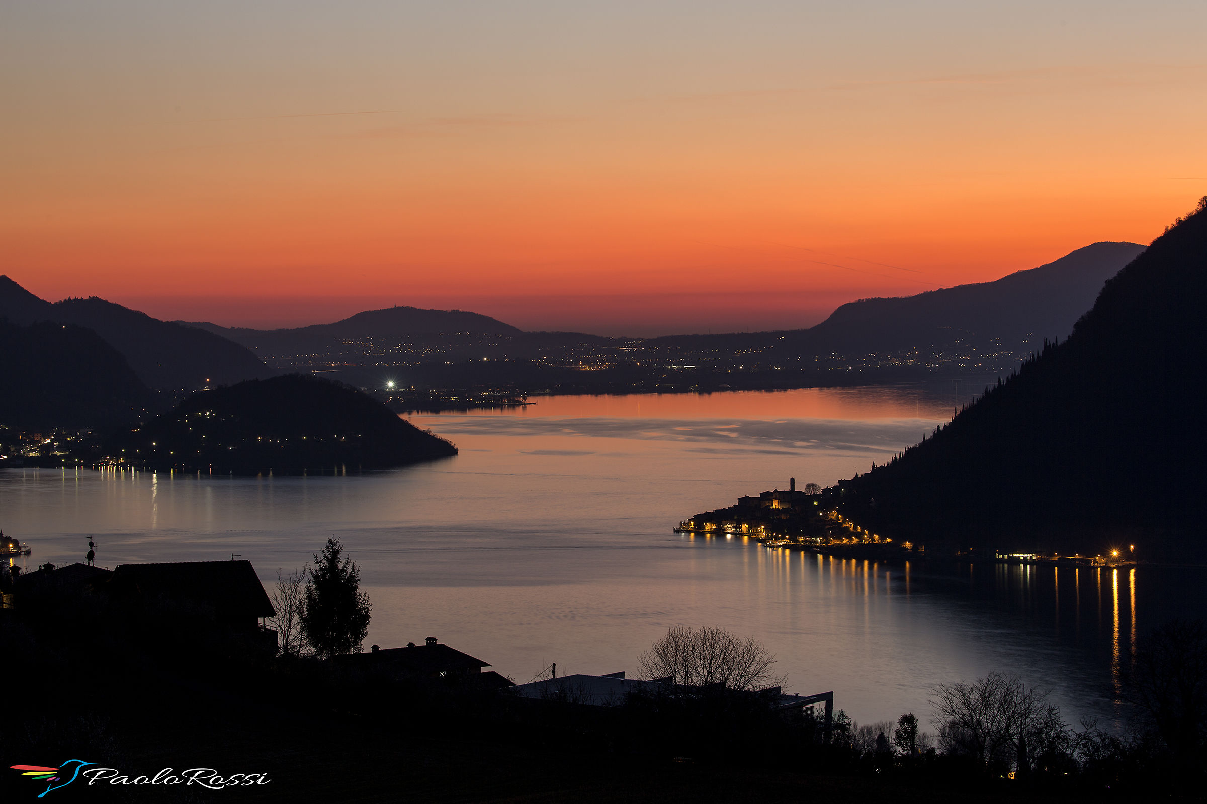 Tramonto sul lago D'Iseo...