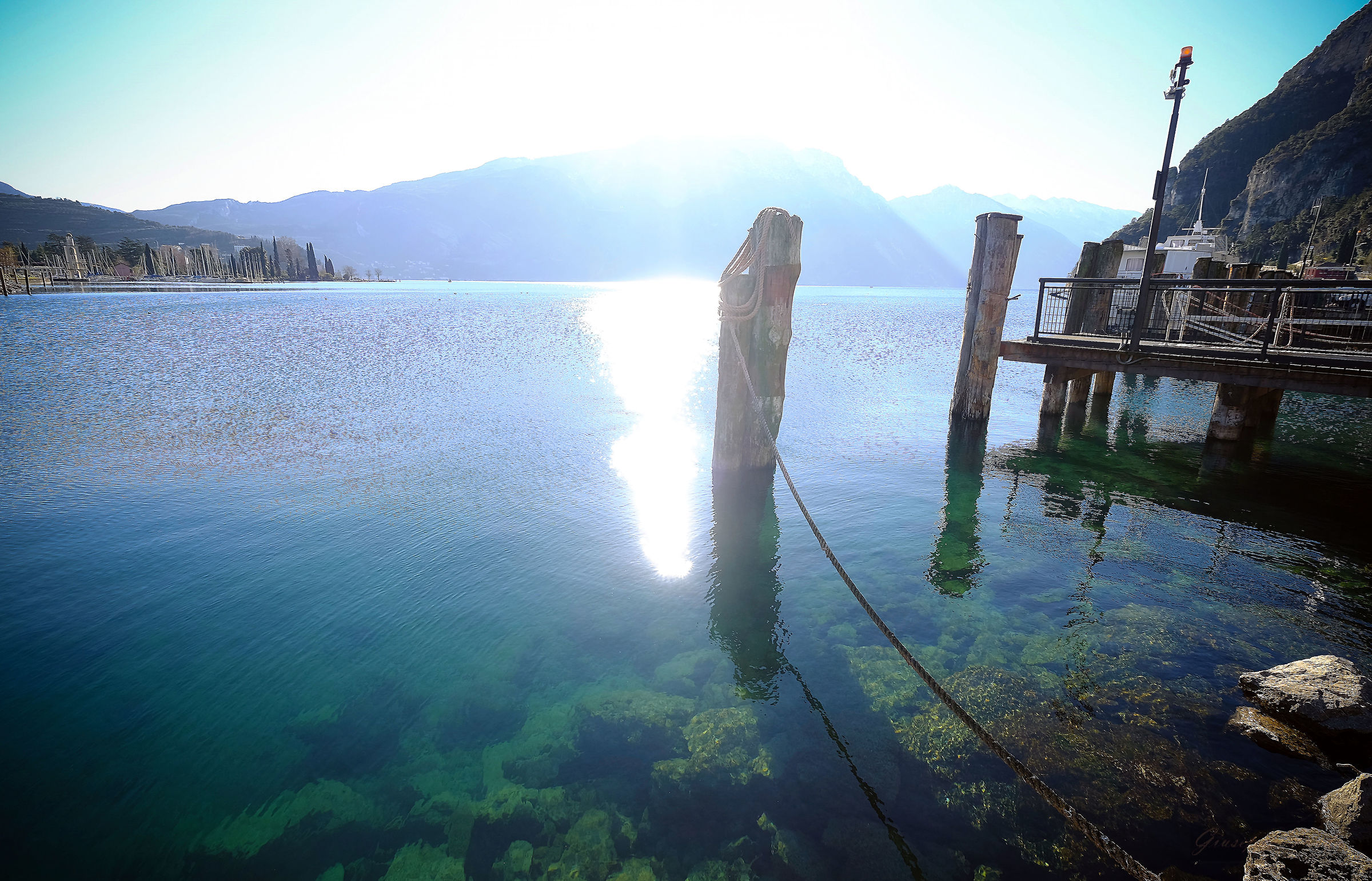 Light and reflections from the bottom