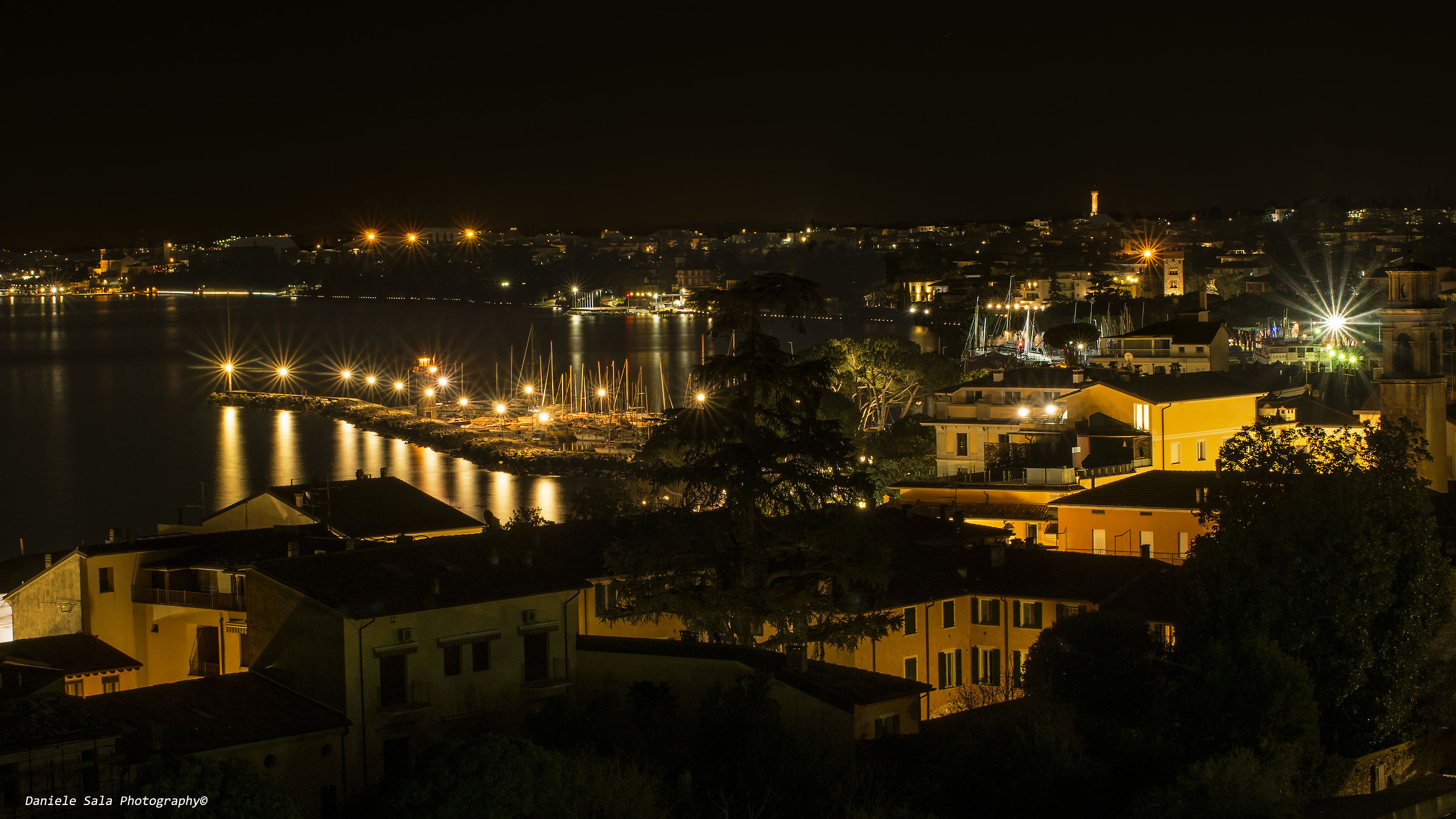 Desenzano night harbour..