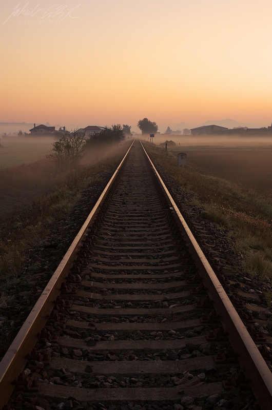 Morning on railway
