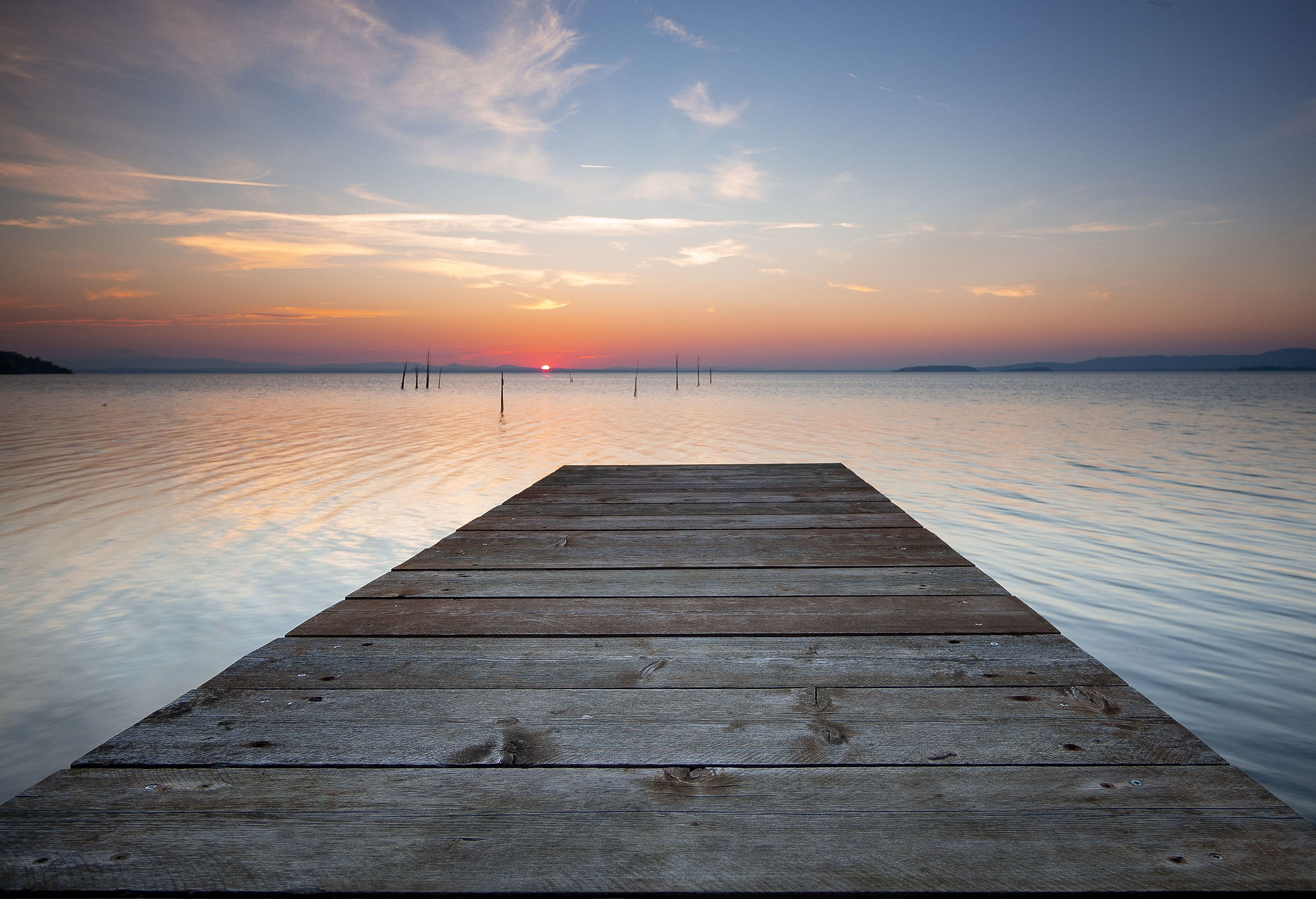 Trasimeno dal pontile di Torricella