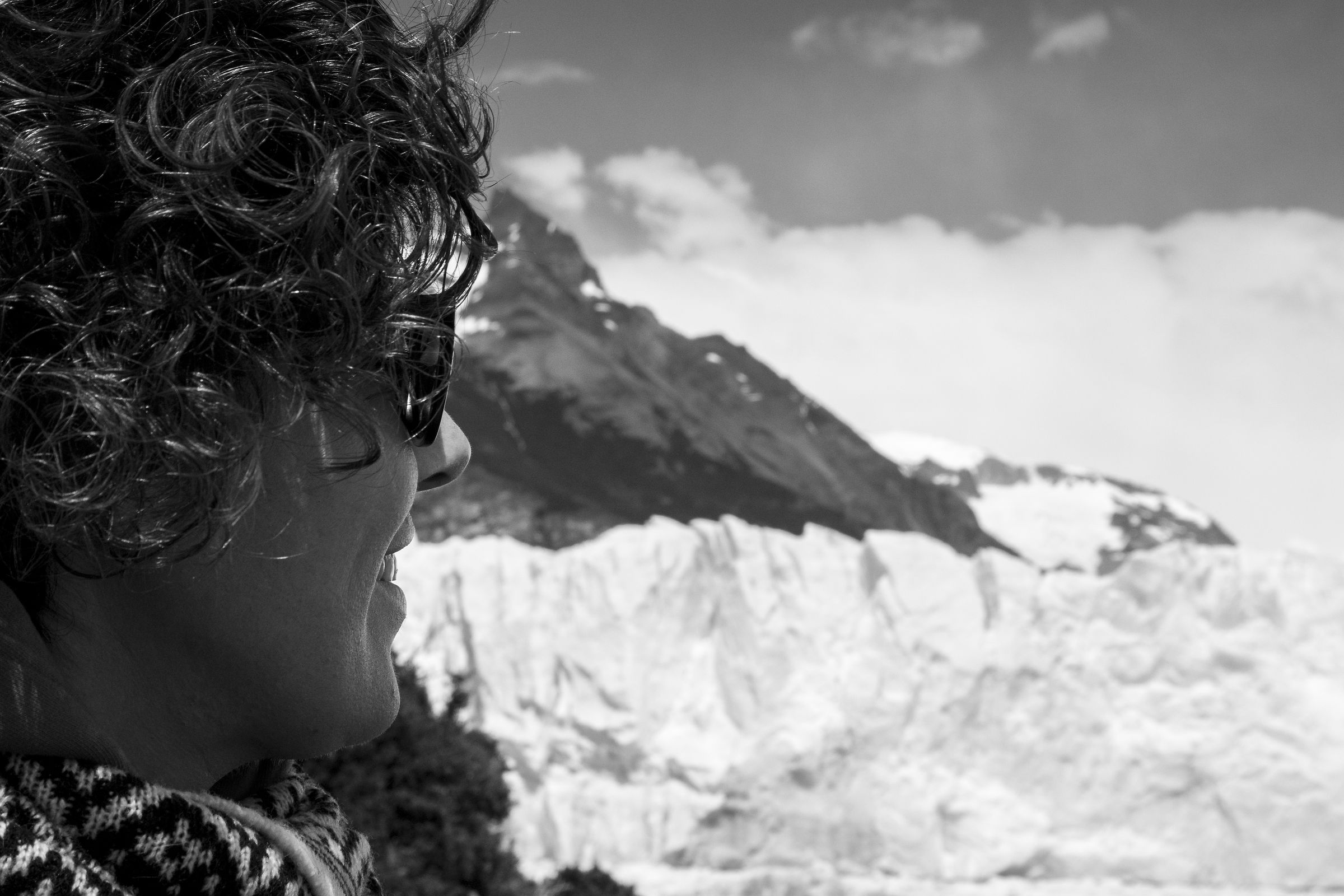 Smiling at Perito Moreno