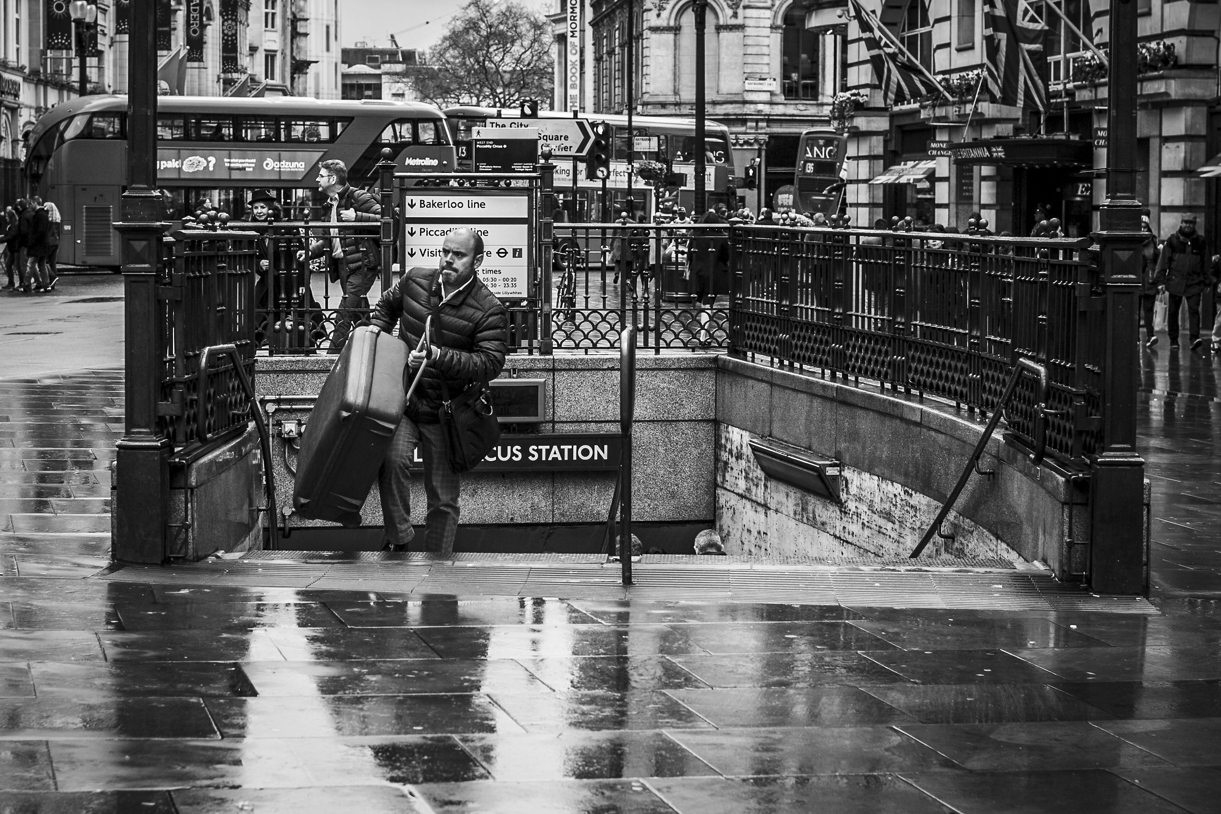 Exit from the subway