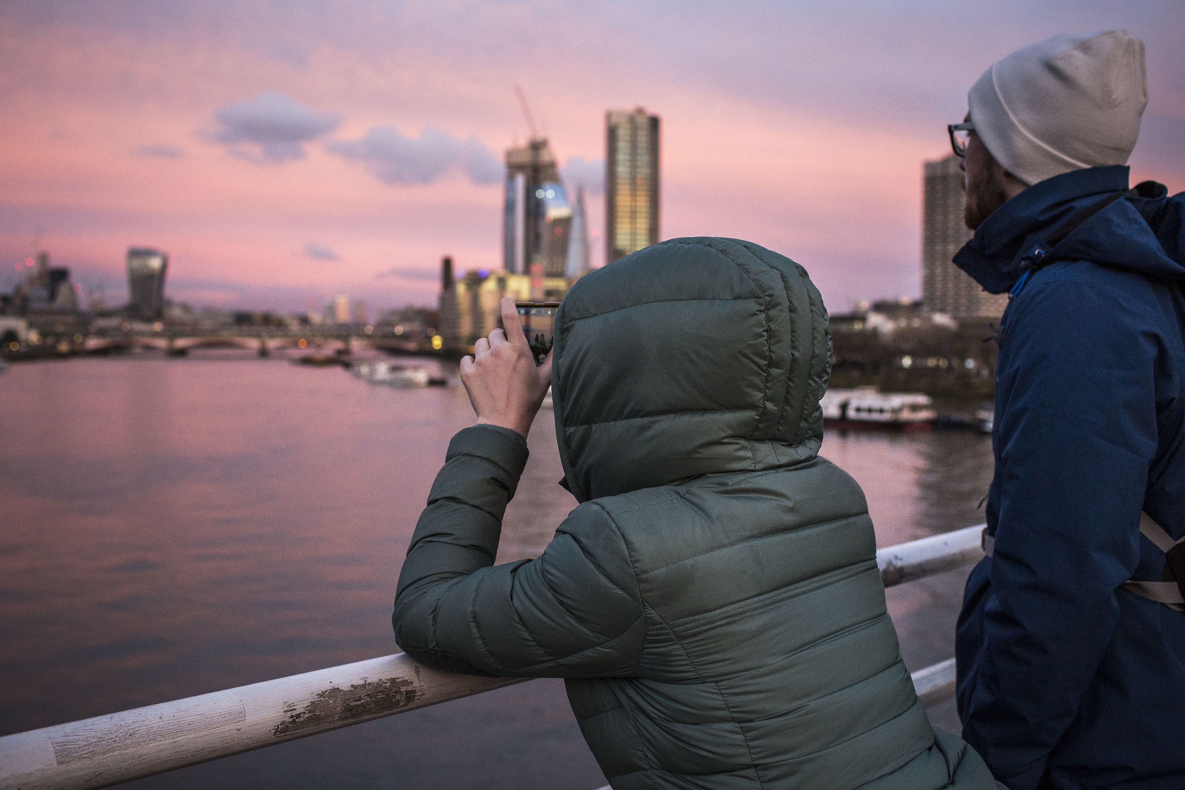 shooting a pink sunset