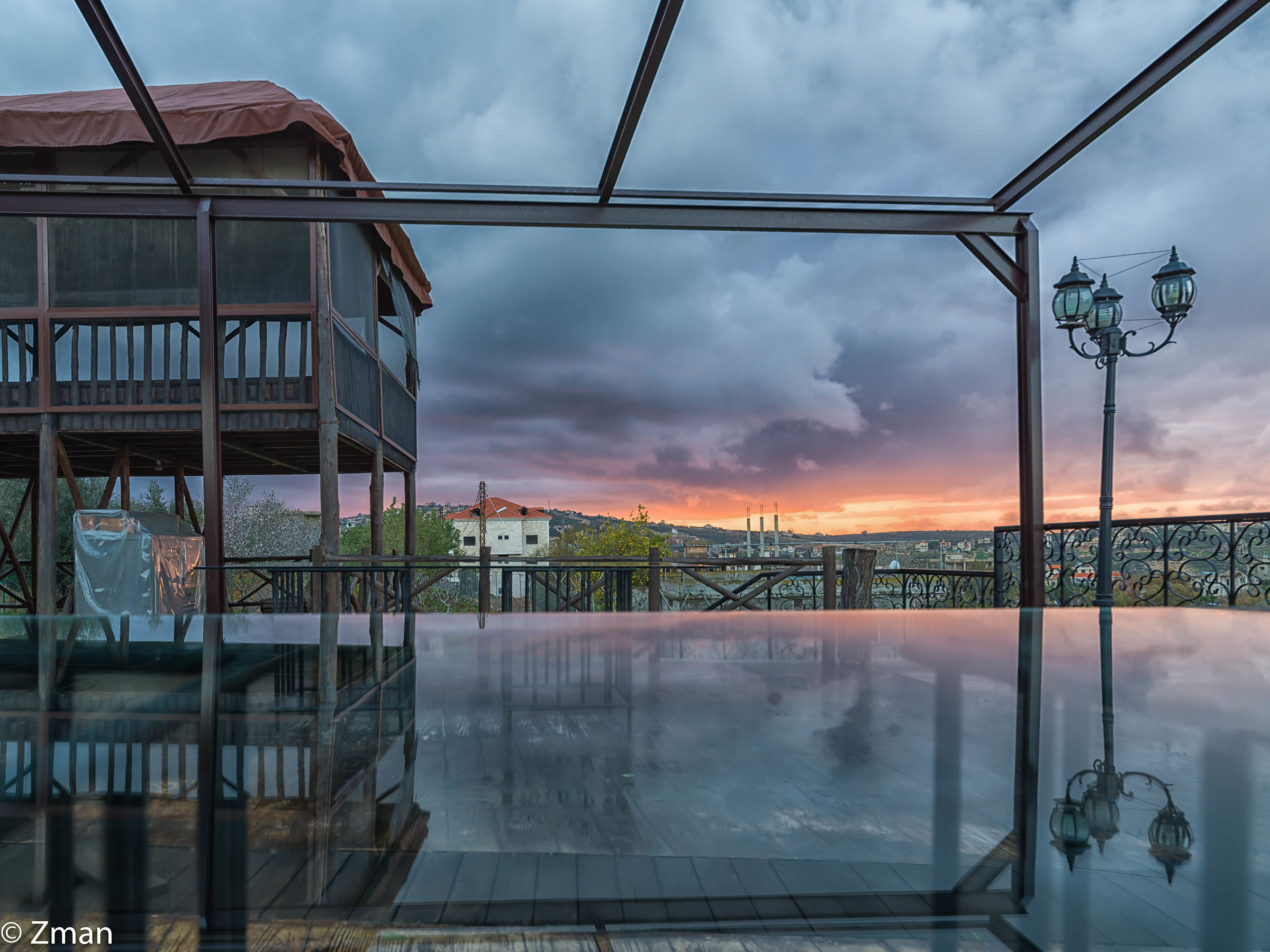 Tramonto in una giornata fredda