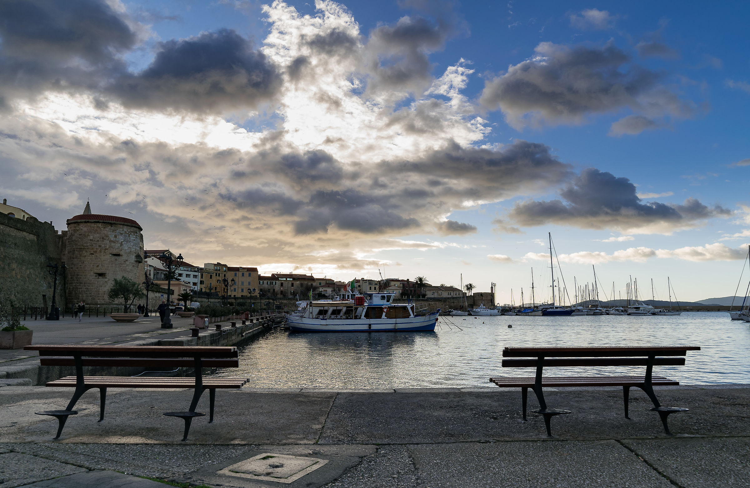 A view of the port of Alghero