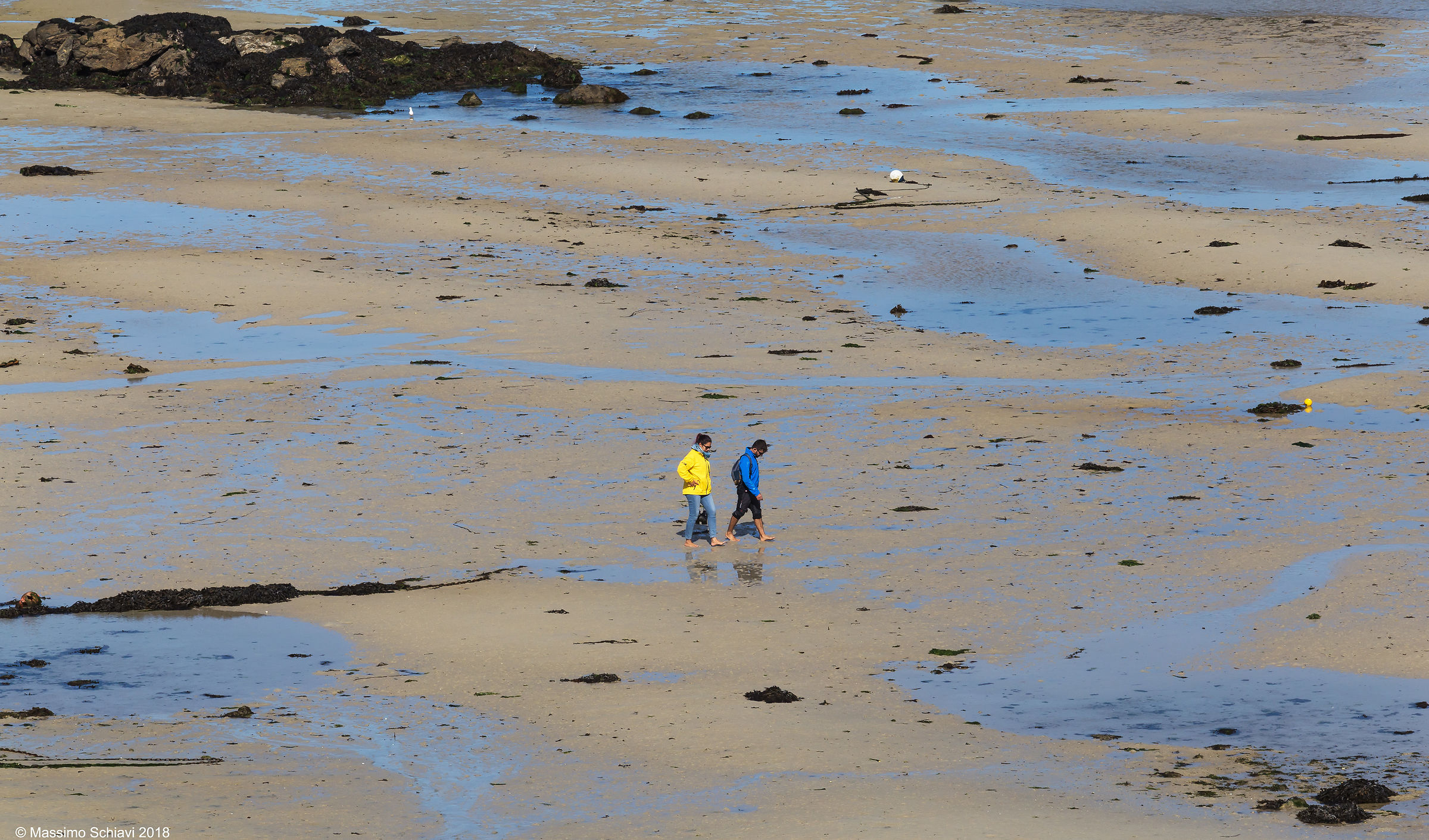 Walking at low tide.