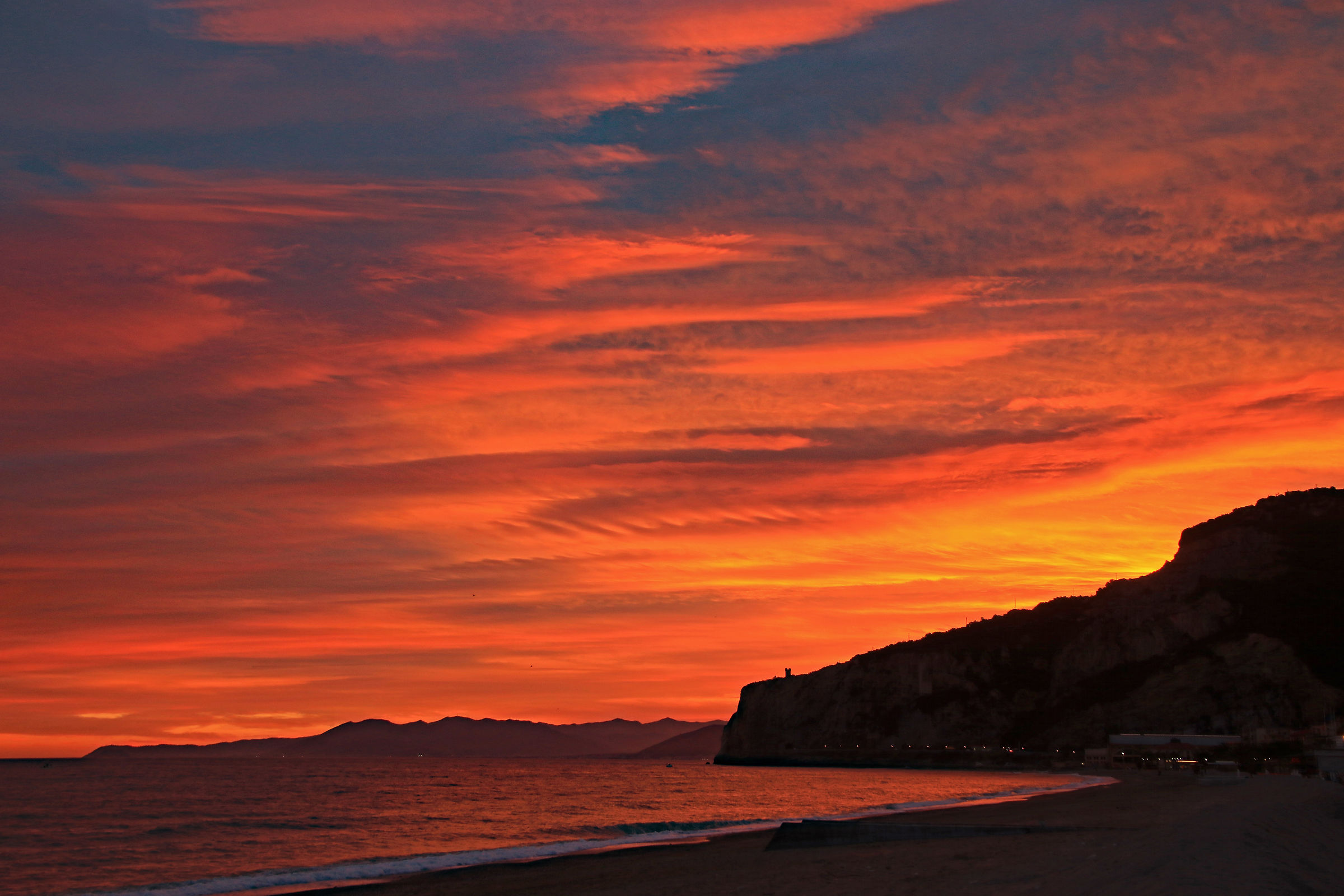 February 2019 Sunset at Finale Ligure