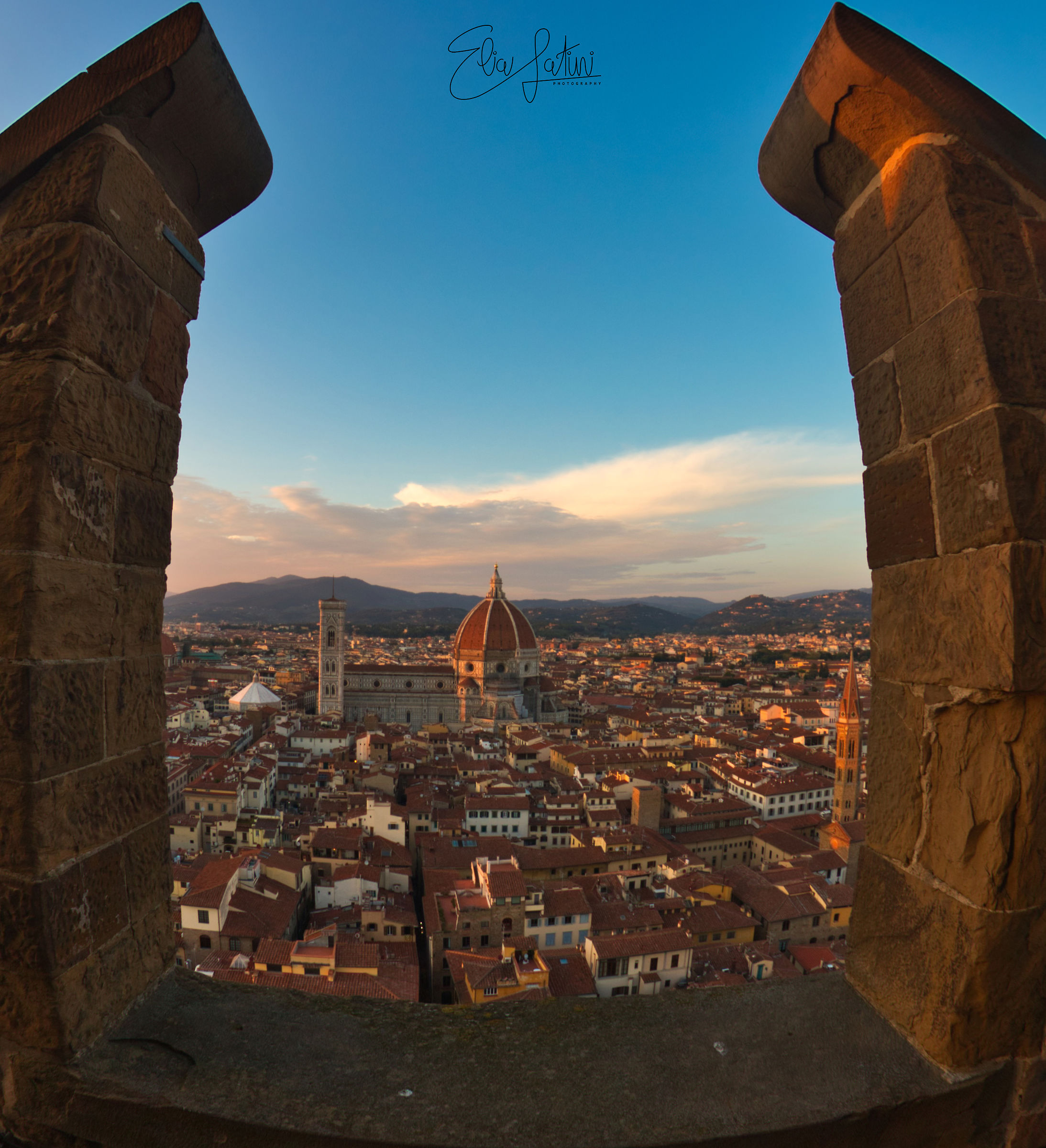 Cathedral view from the tower of Arnolfo