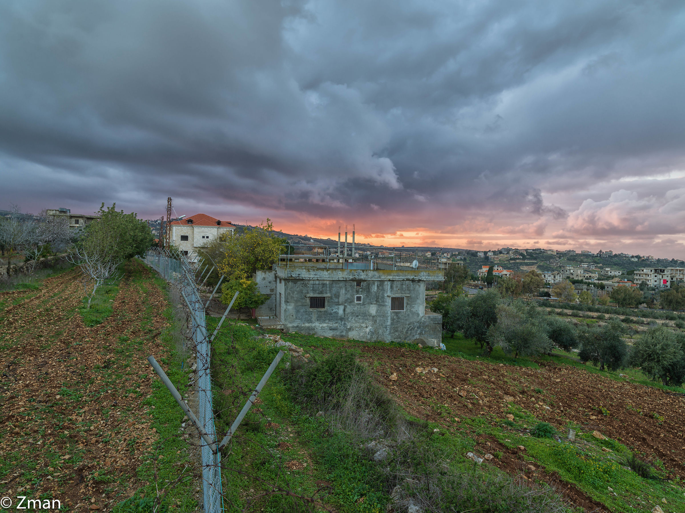 Tramonto in una giornata fredda