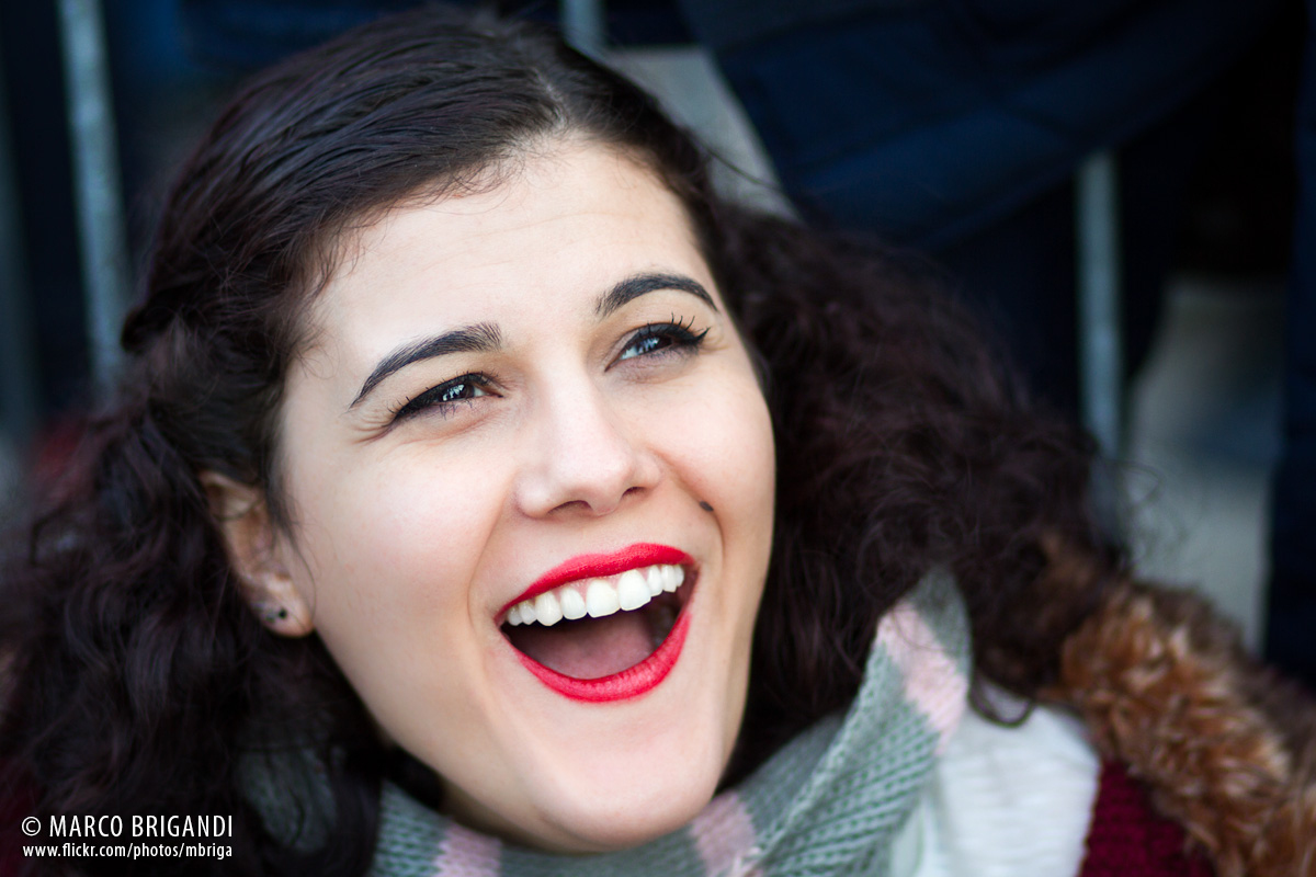 Fashion candid smile