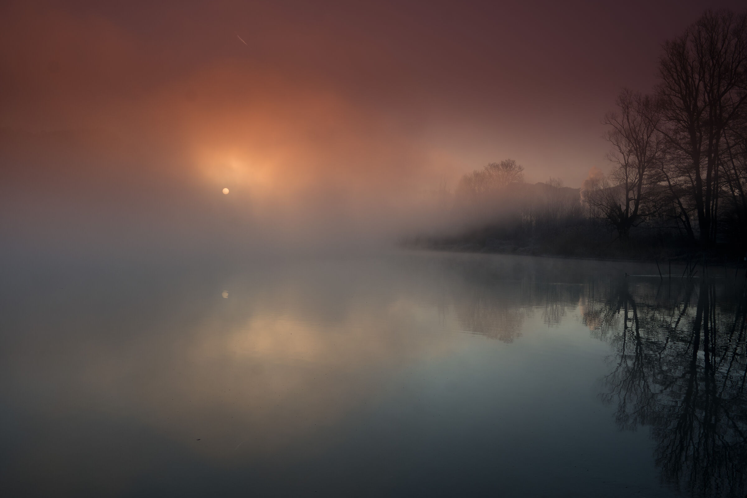 alba e nebbia ad Airuno