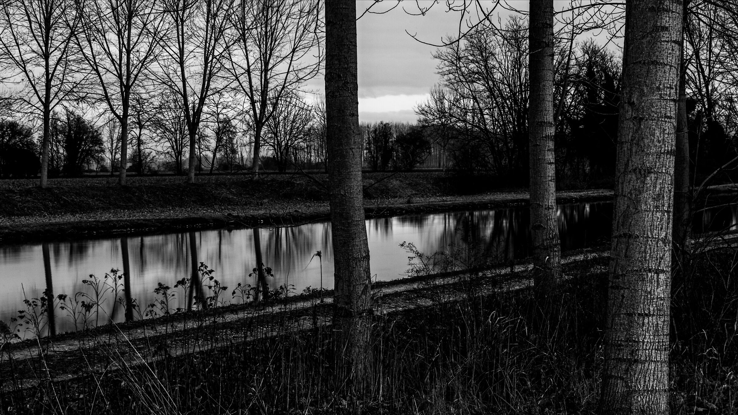 Lungo la Muzza. Una sera d'inverno