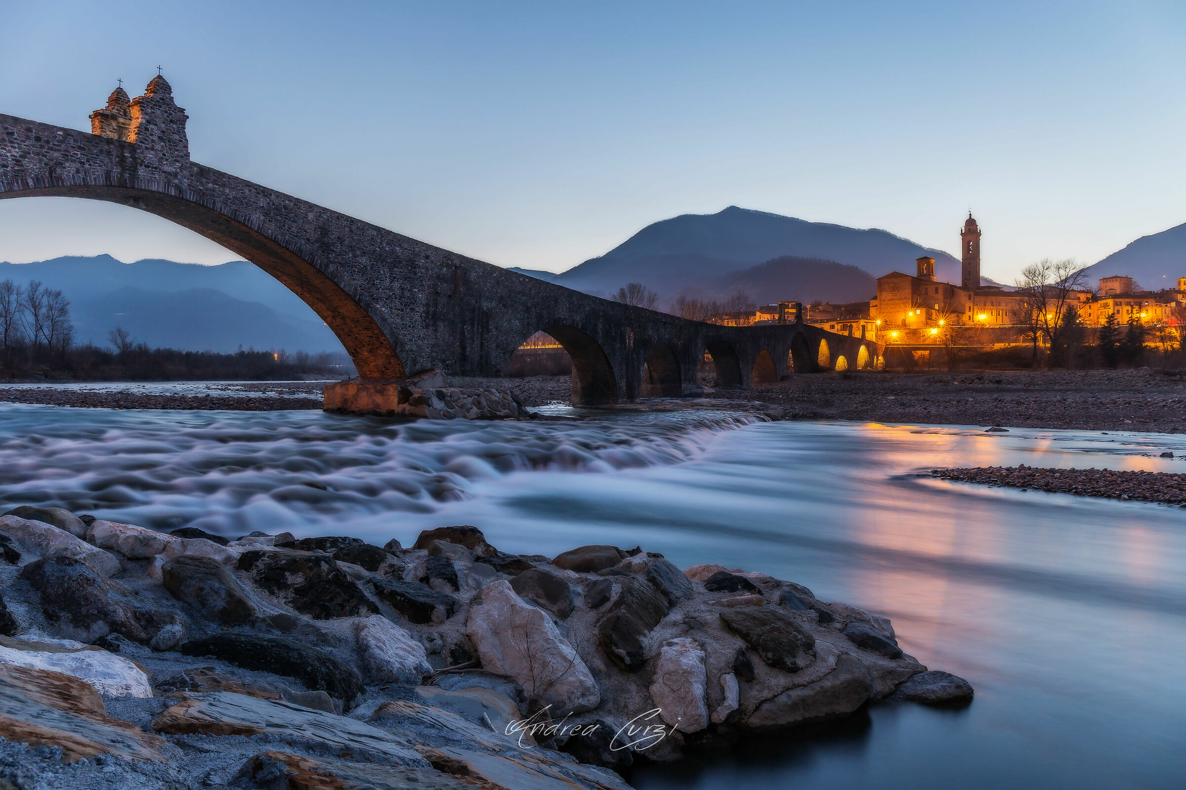 Ponte di Bobbio all'ora Blu - 1