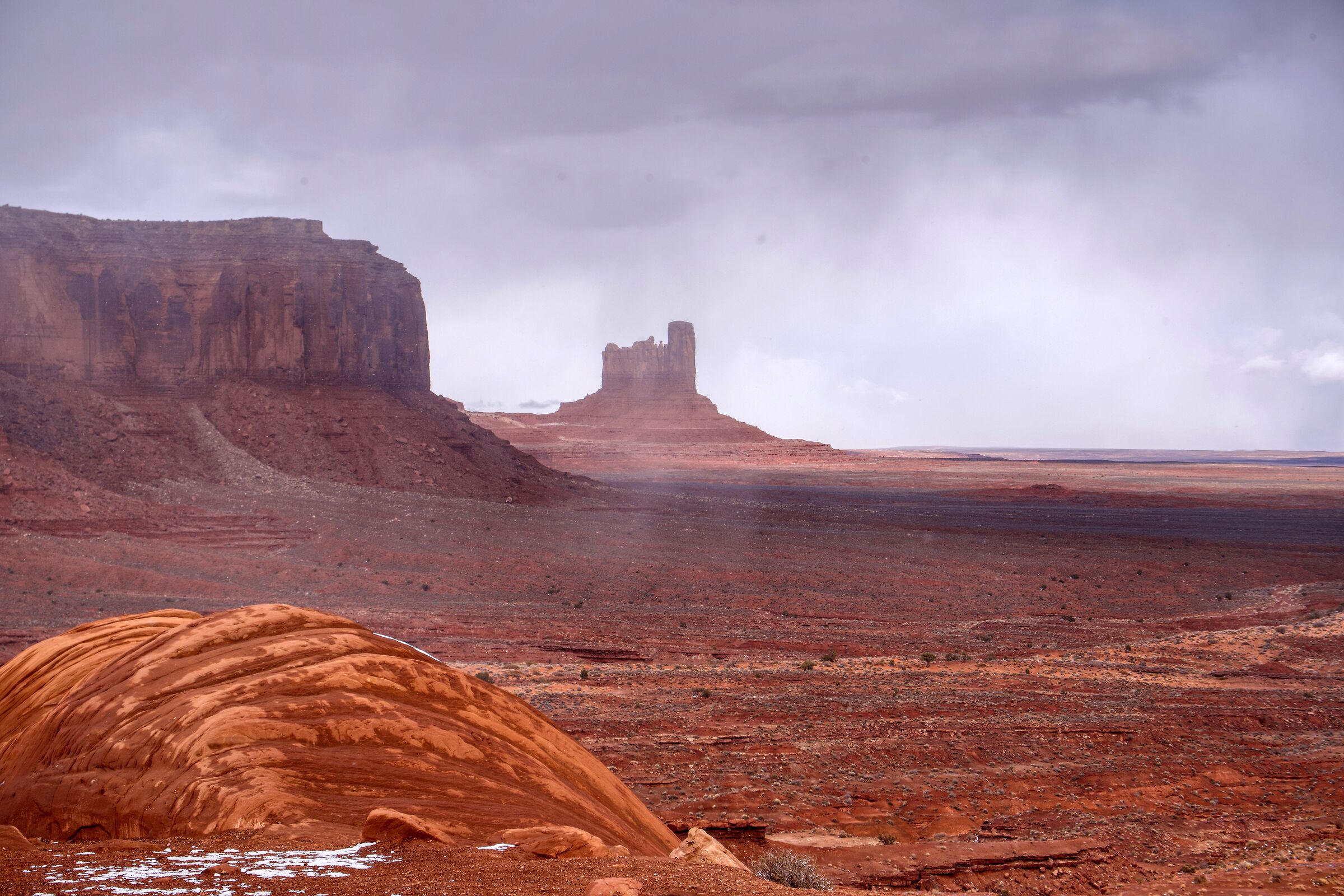 Monument Valley with Snow