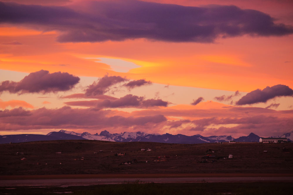 The fiery sky on the Cordillera
