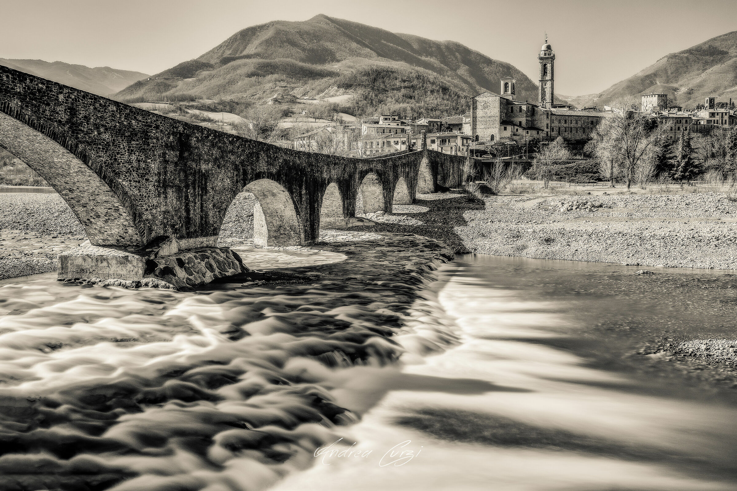 Il ponte di Bobbio vintage