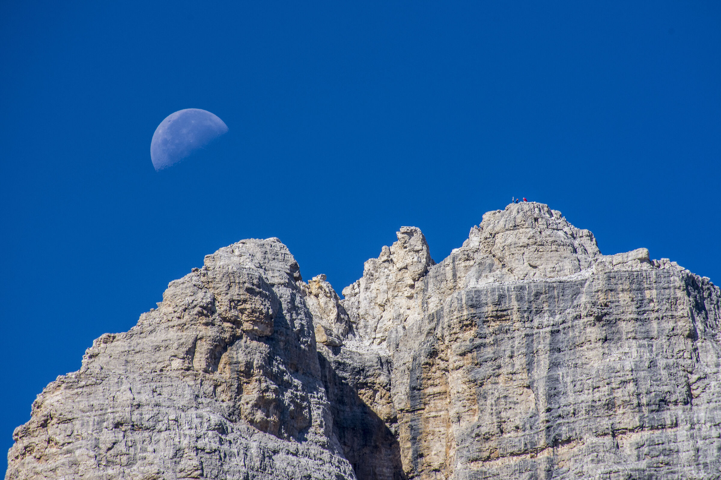 Three Peaks and the moon