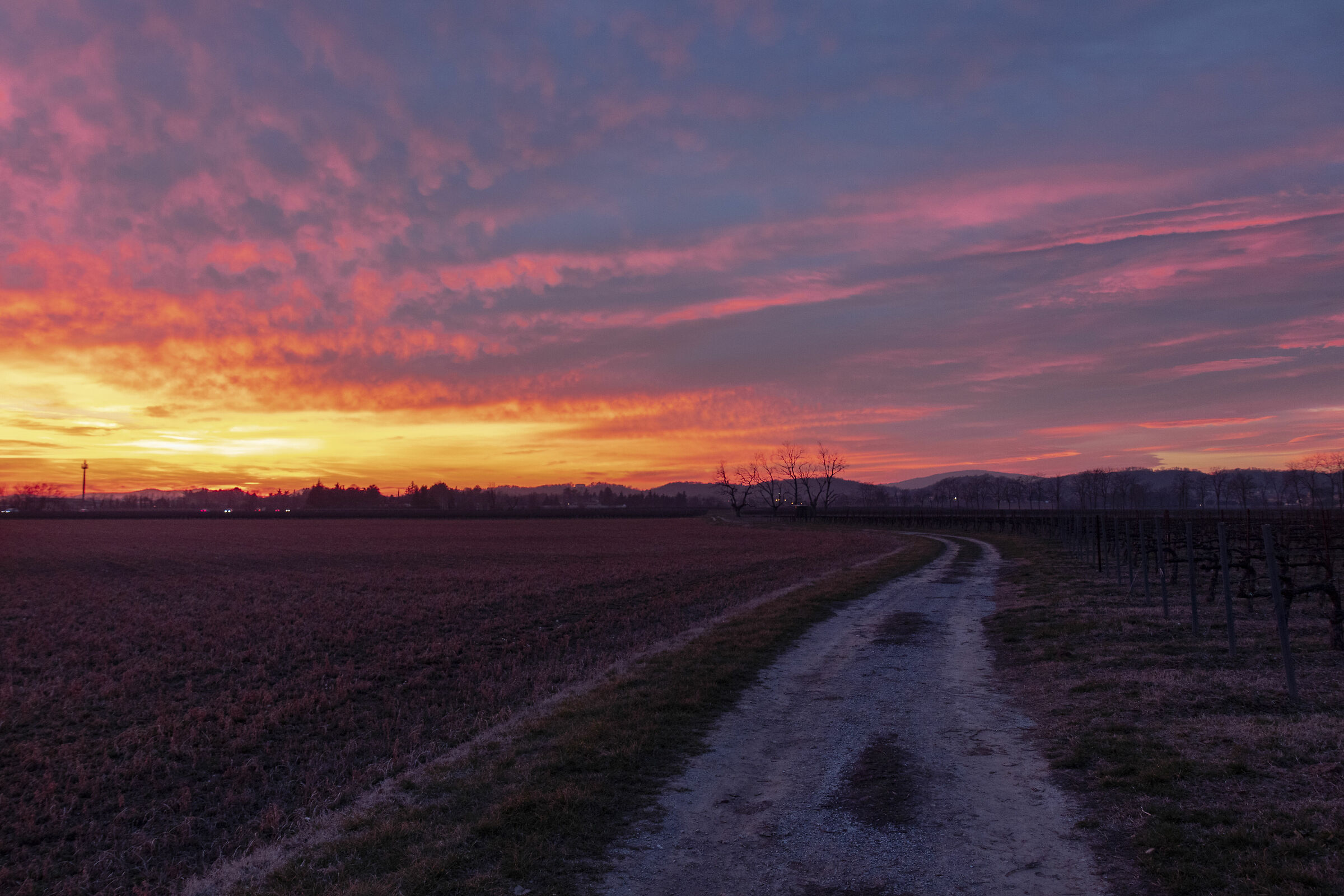 Sunset in Franciacorta