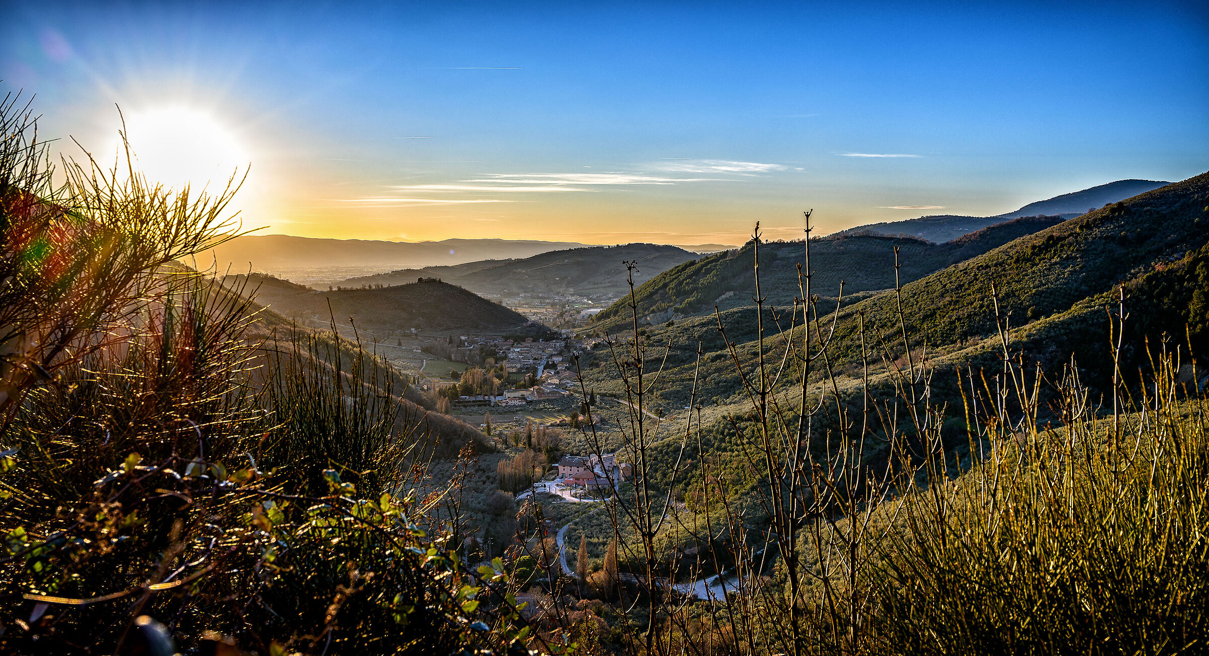 tramonto sulle colline di Scanzano (Foligno)