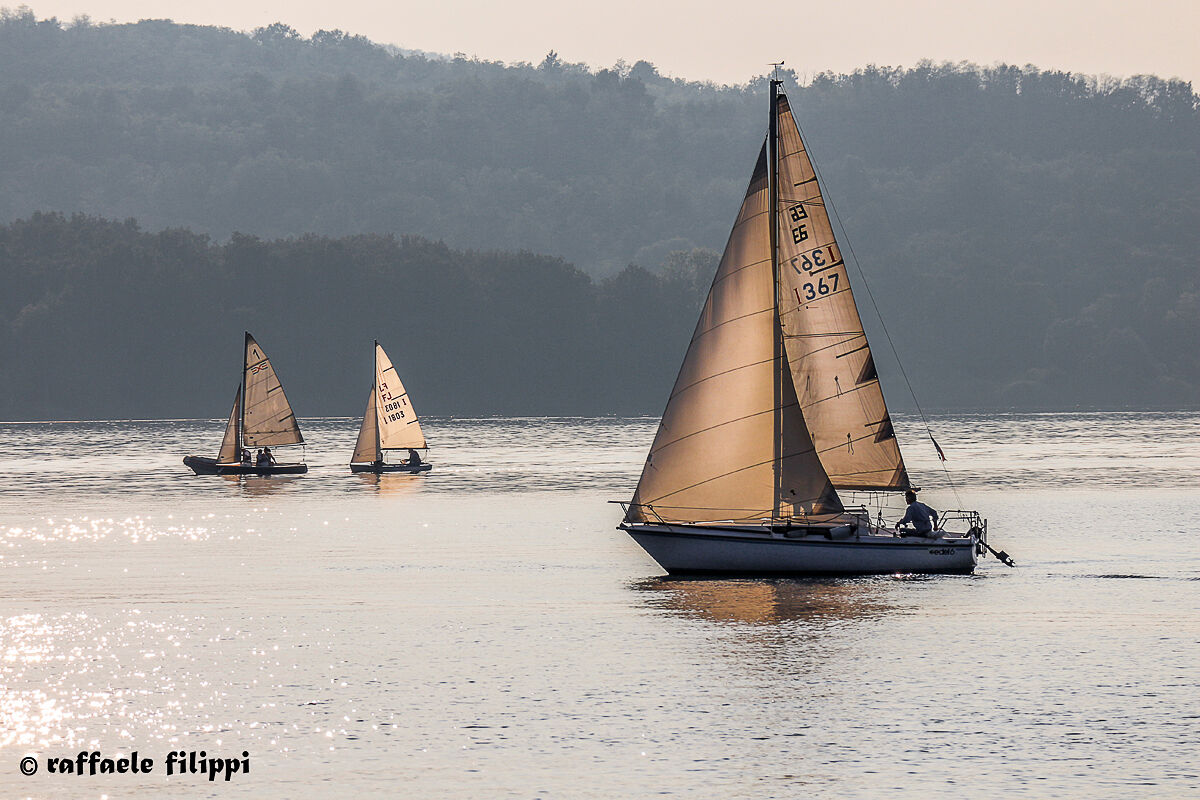 Regata al tramonto - Lago di Viverone - Biellese