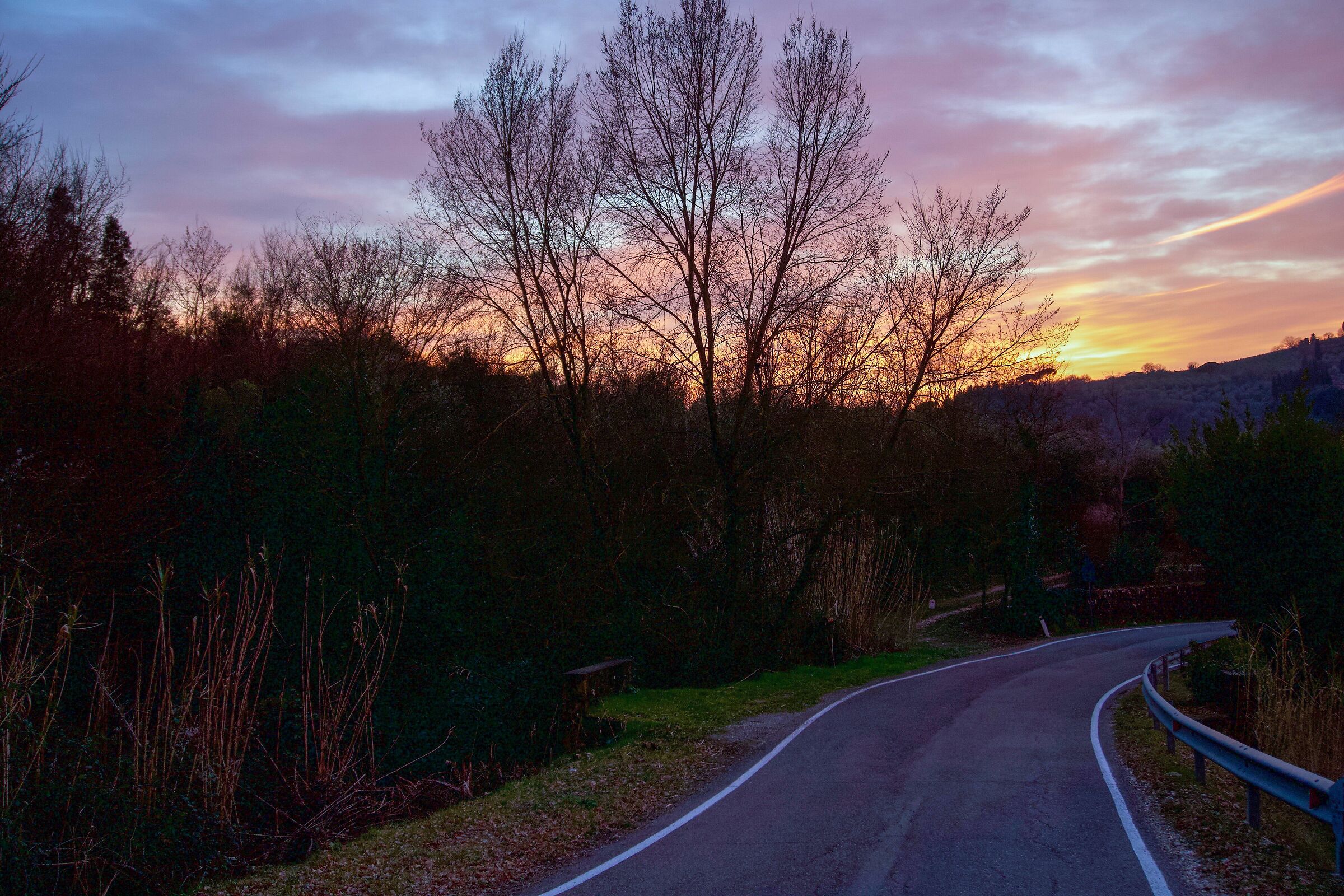 Sunset in the countryside
