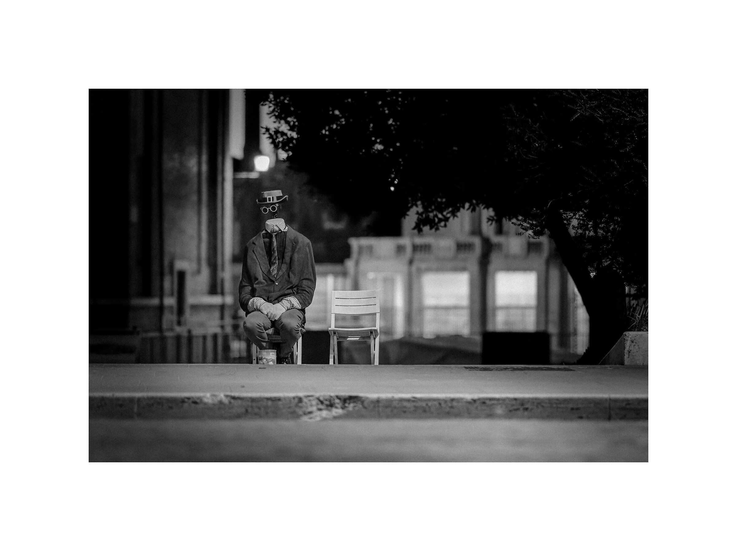 Dejected without face