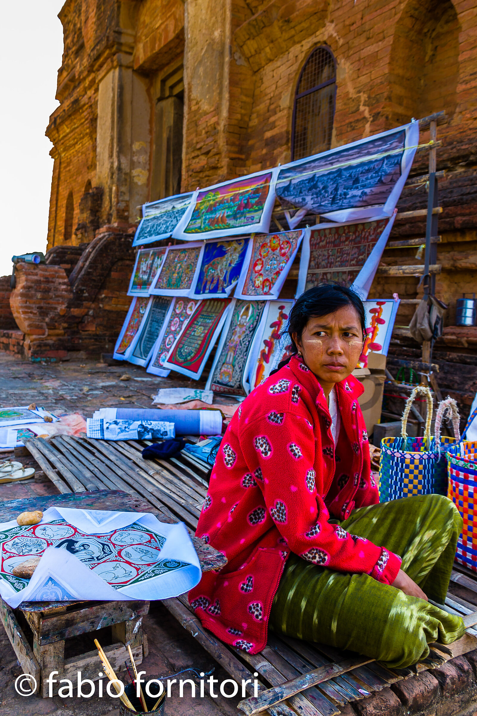Burma by Bicycle , Bagan Woman, Myanmar, 2009