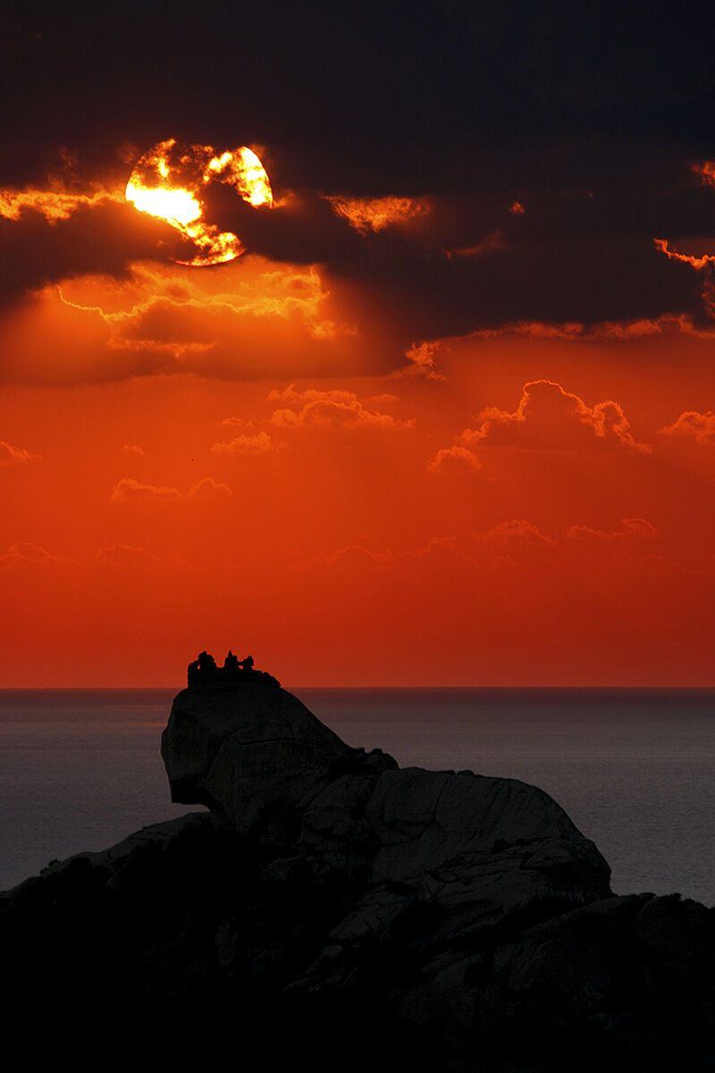 Corsica-Leone di Roccapina at sunset