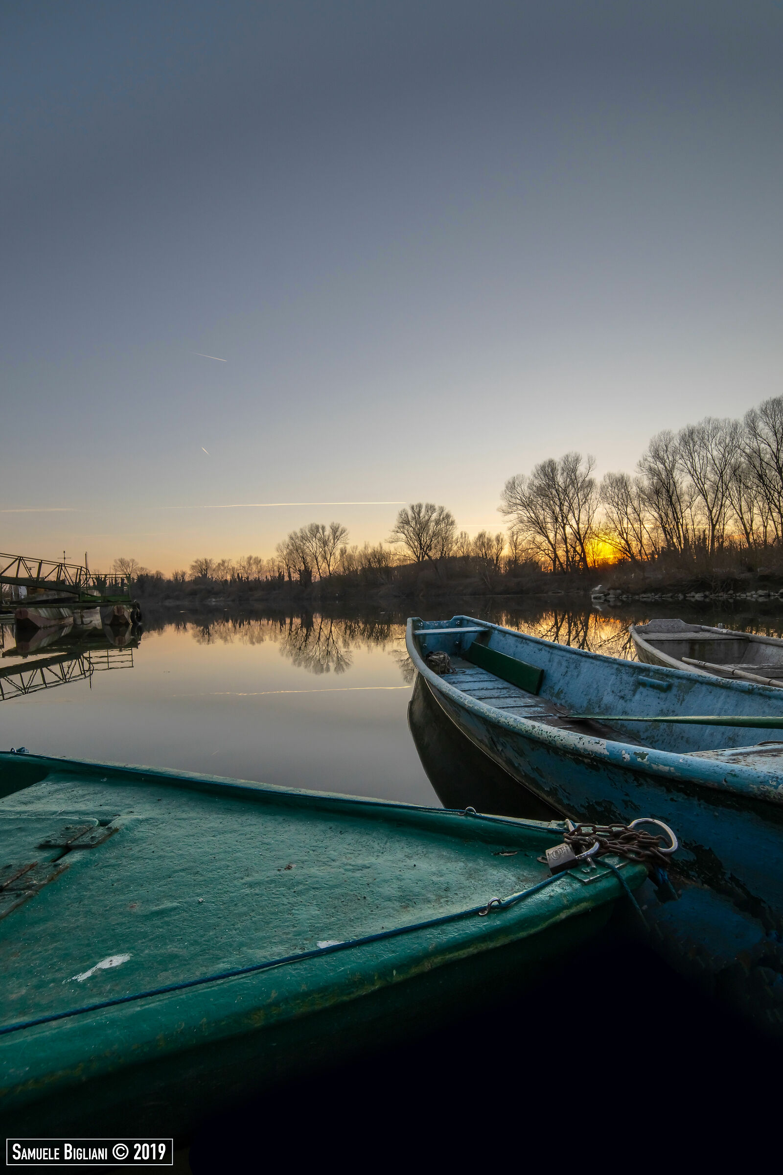 tramonto sulla morta